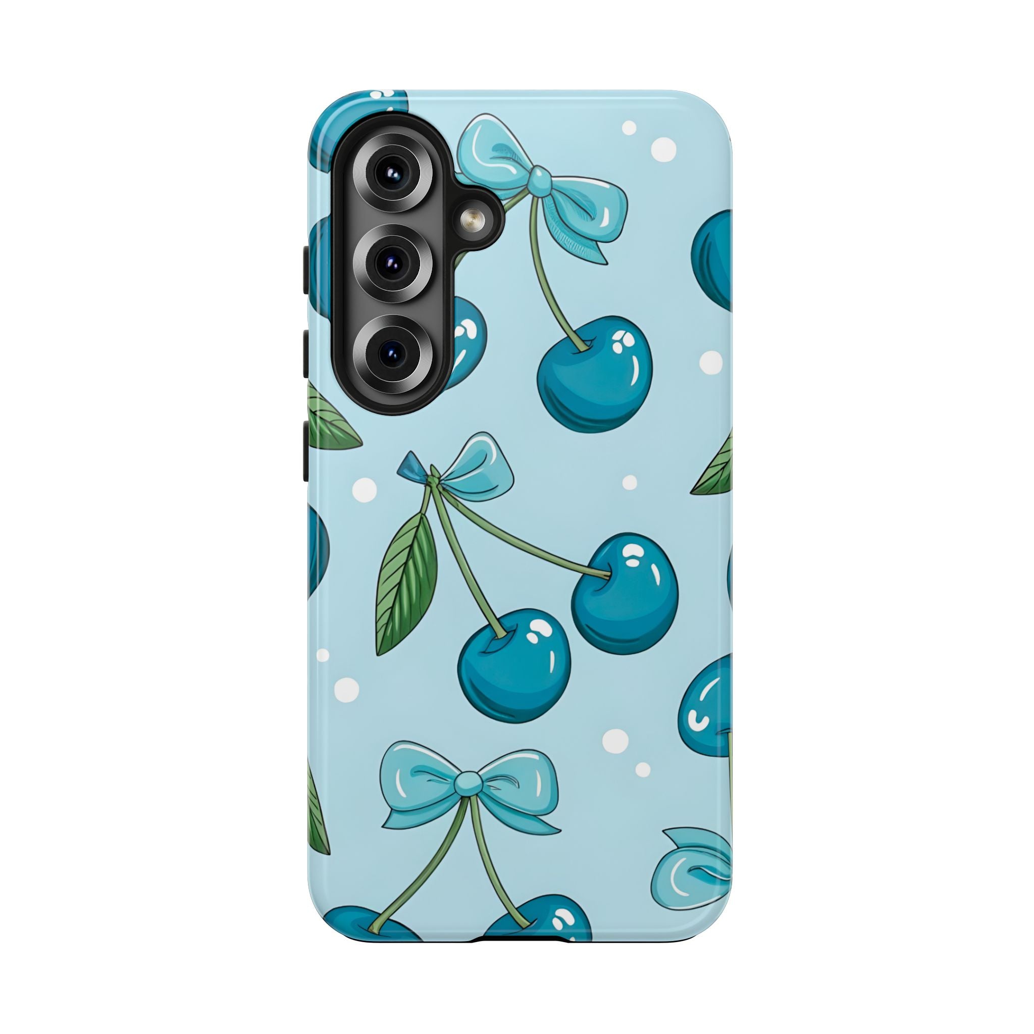 Blue Cherry Phone Case for iPhone and Samsung Galaxy Series