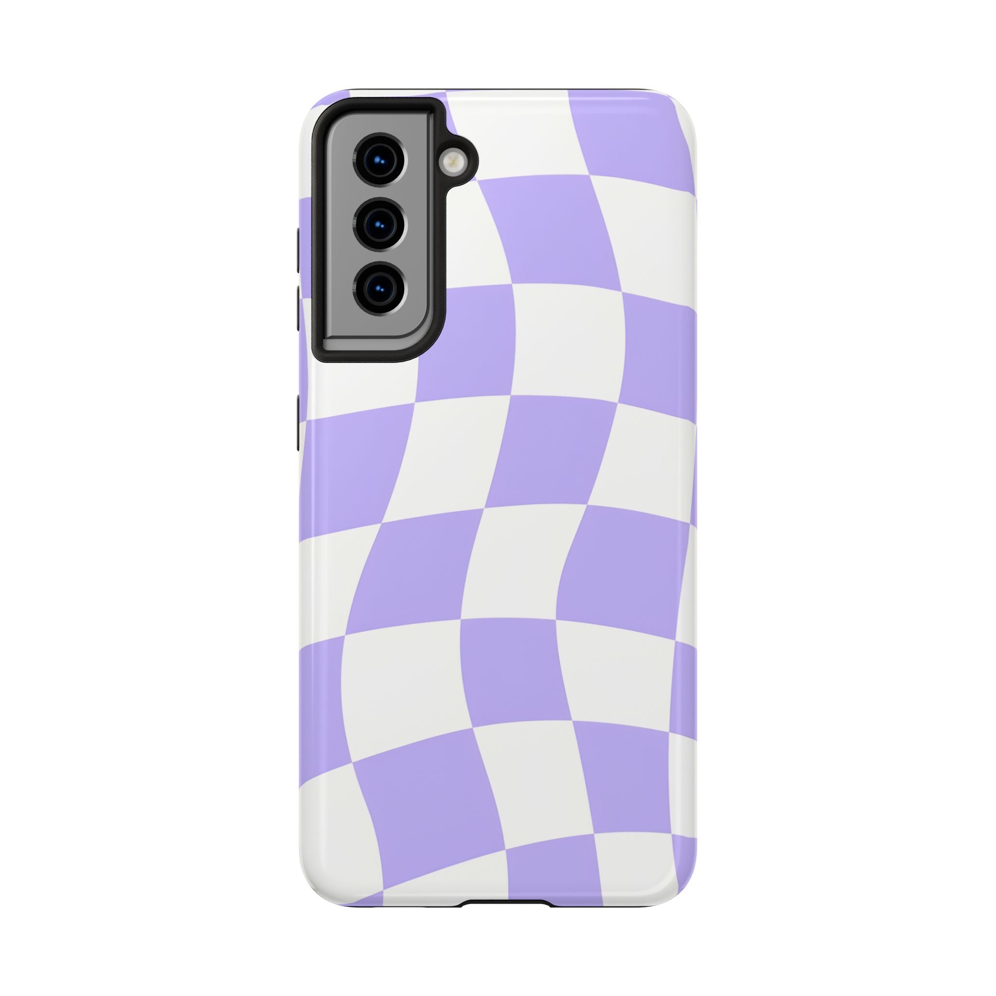 Purple Checkered Tough Phone Case for iPhone and Samsung Galaxy Series