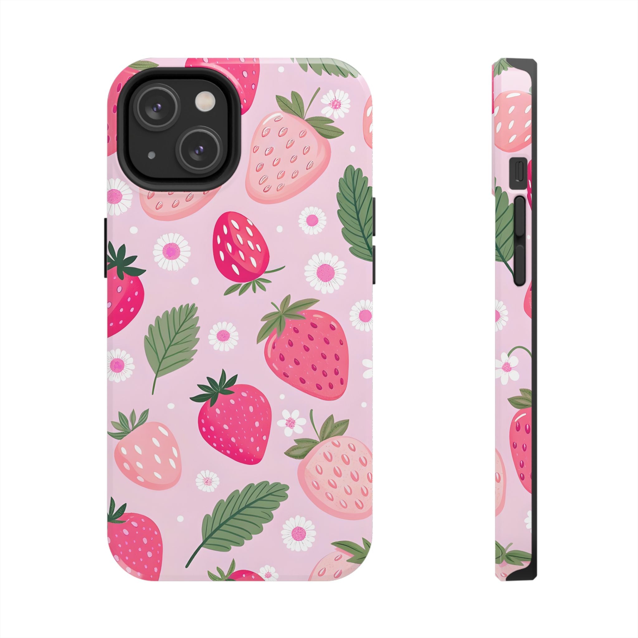 Pink Strawberry Phone Case for iPhone and Samsung Galaxy Series