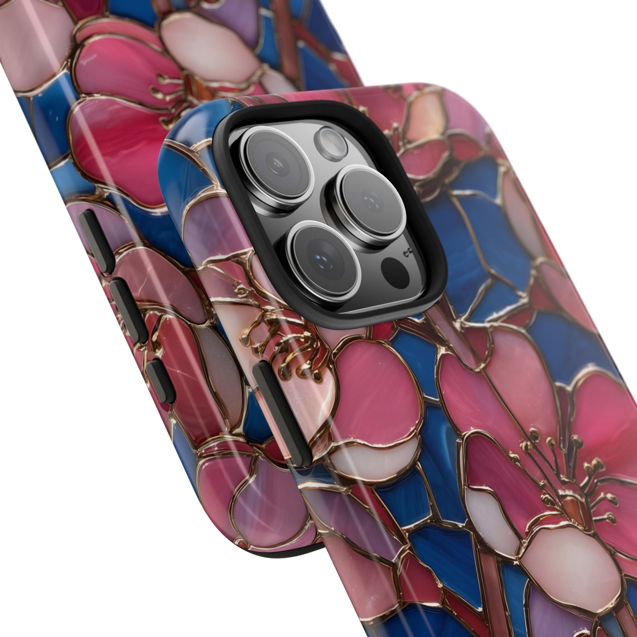 Floral Stained Glass Inspired Phone Case for iPhone and Samsung Galaxy Series
