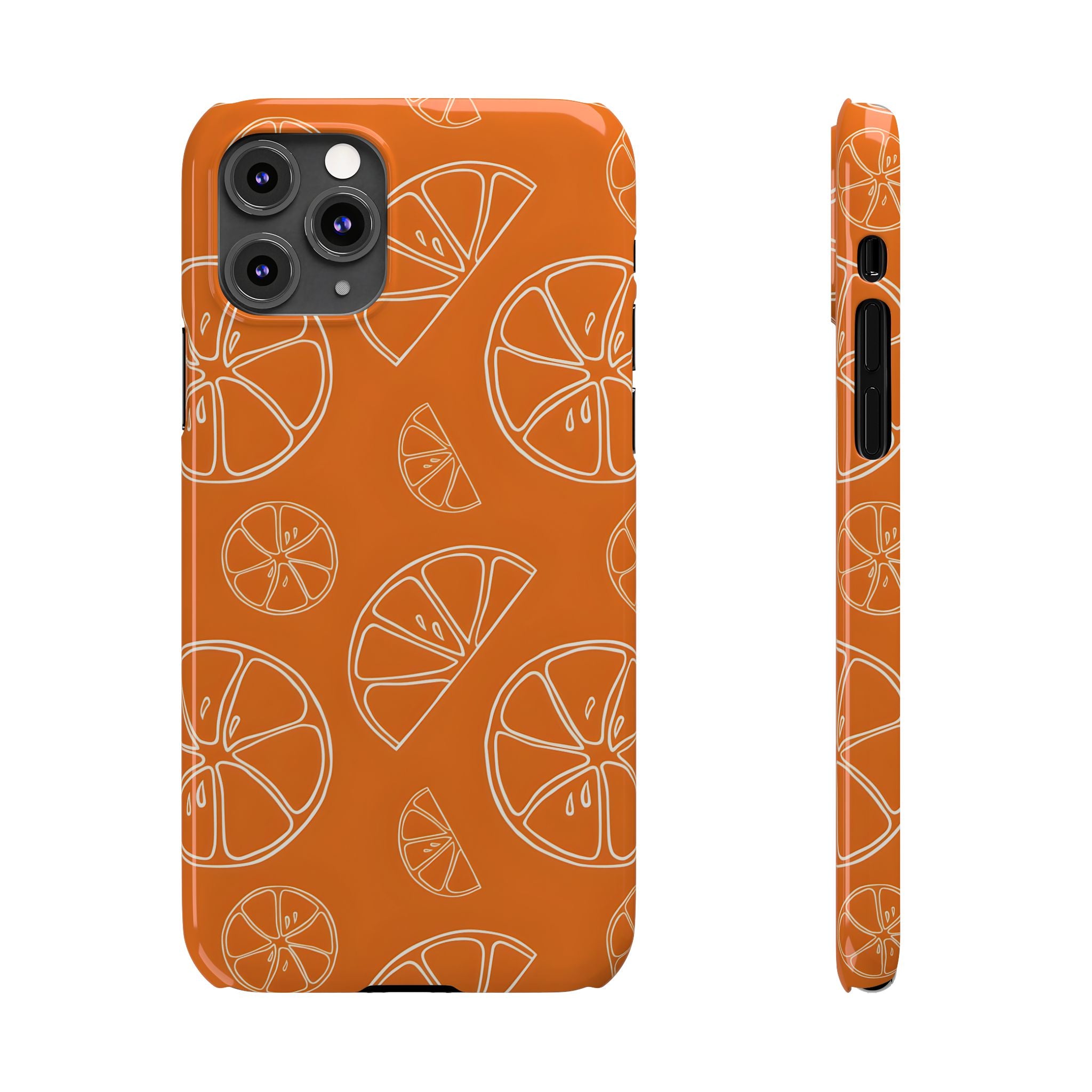 Citrus Orange Slices Slim Phone Case for iPhone