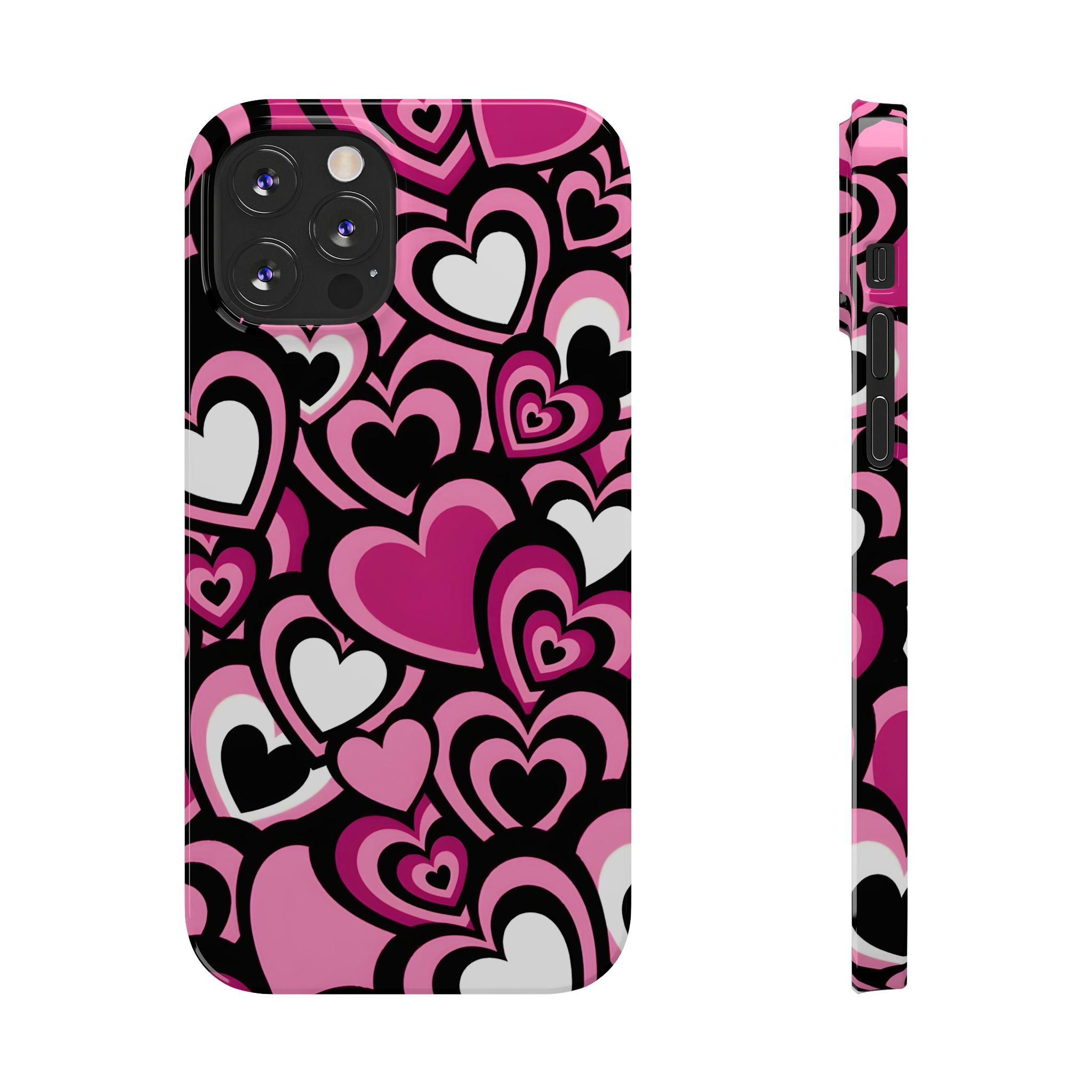 Heart Pattern Slim Phone Case for iPhone