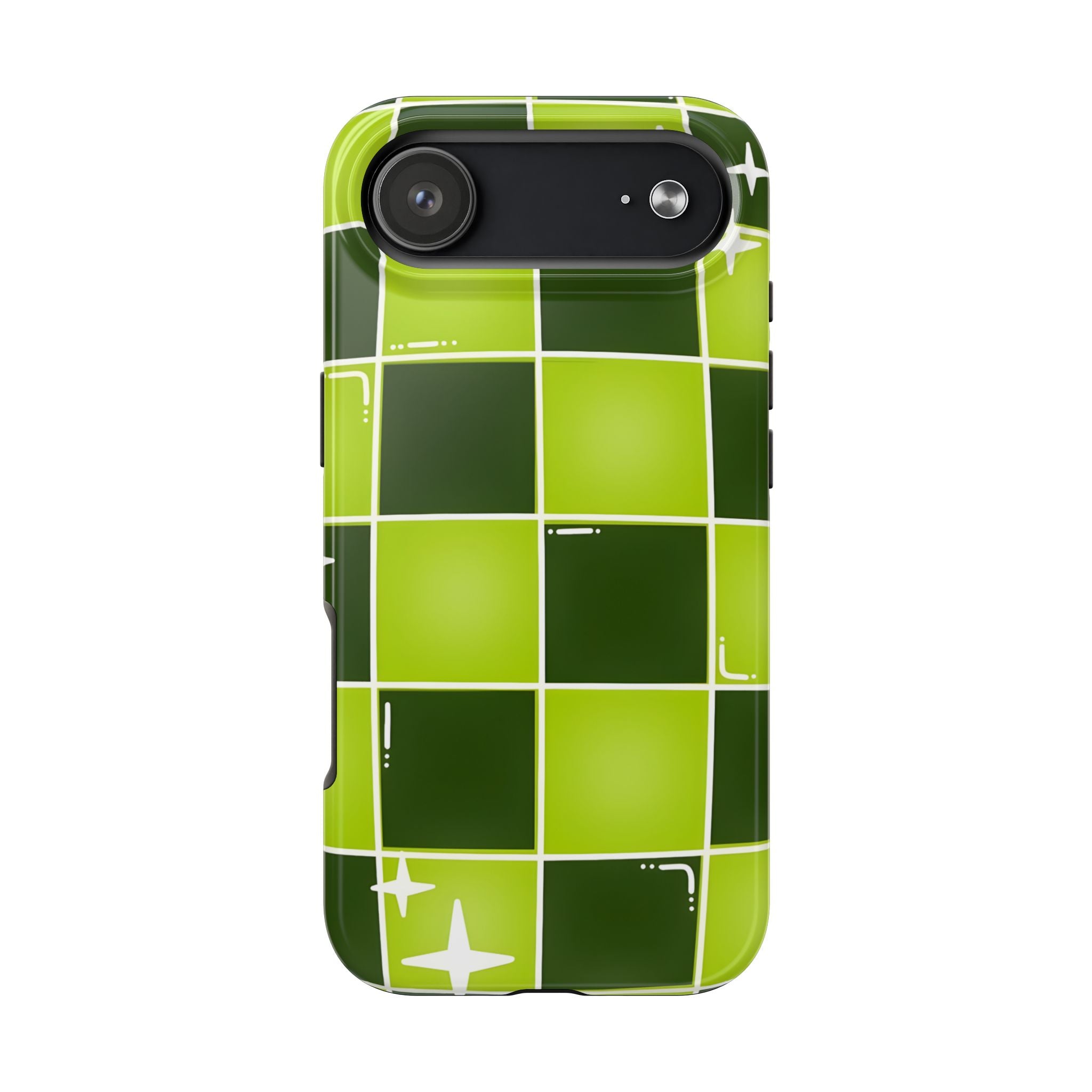 Green Checkered Tough Phone Case for iPhone and Samsung Galaxy Series