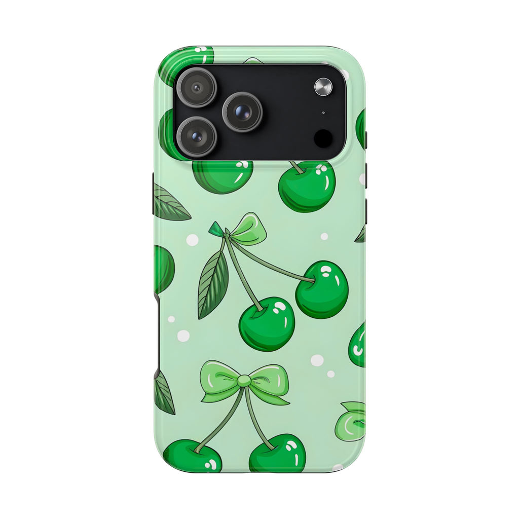 Green Cherry Phone Case for iPhone and Samsung Galaxy Series