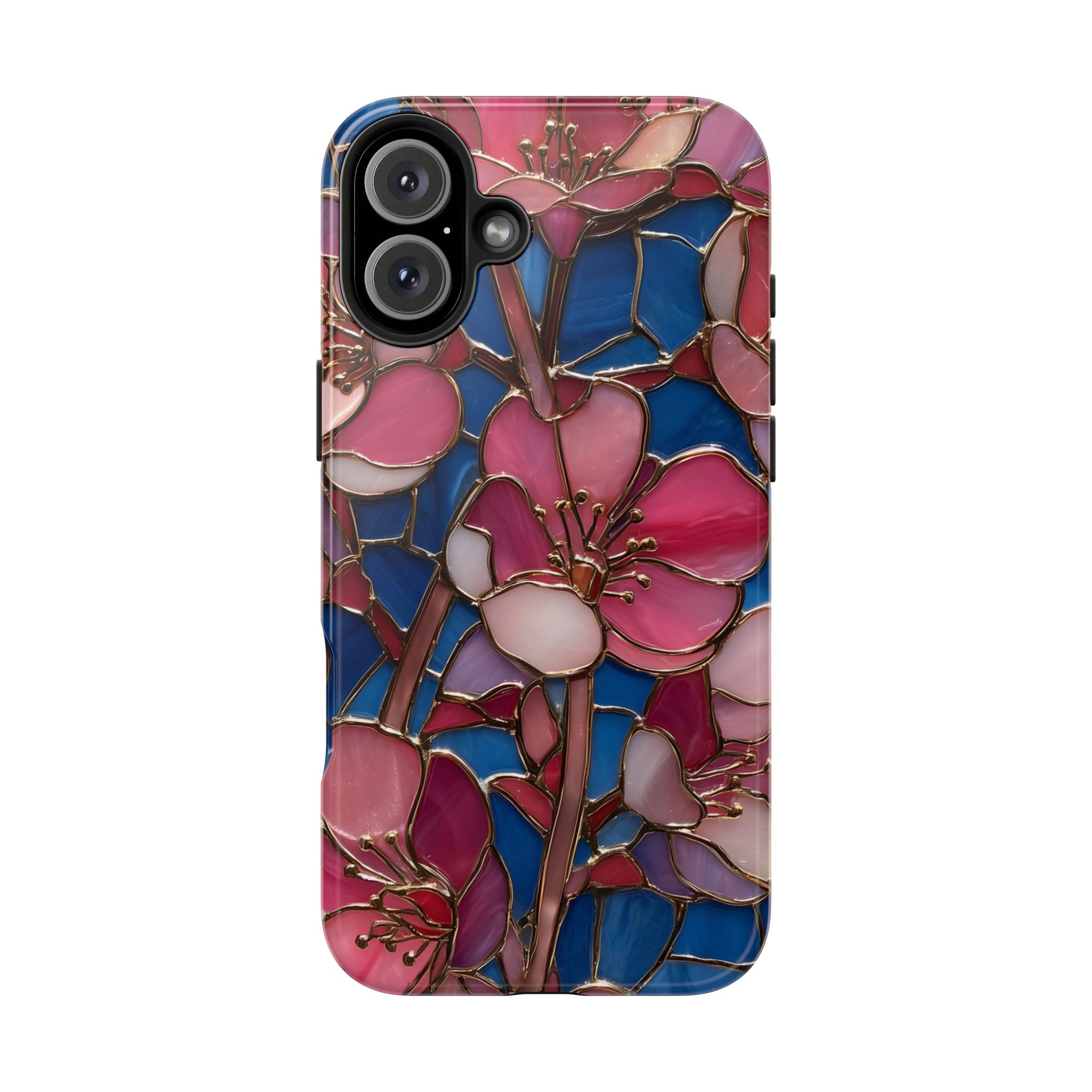 Floral Stained Glass Inspired Phone Case for iPhone and Samsung Galaxy Series