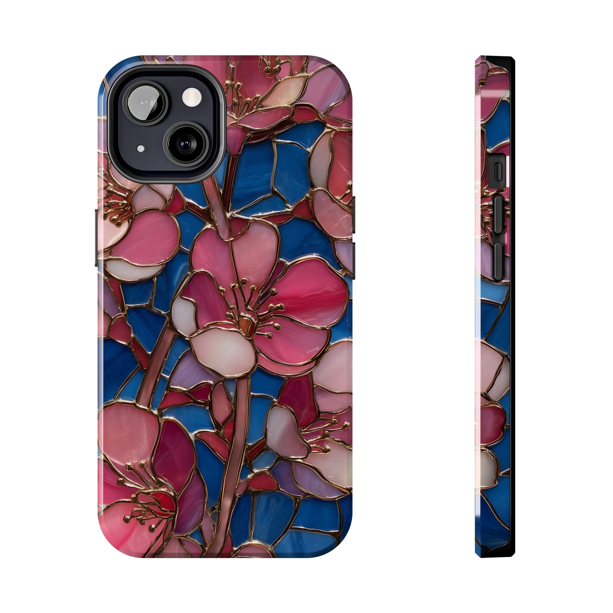 Floral Stained Glass Inspired Phone Case for iPhone and Samsung Galaxy Series