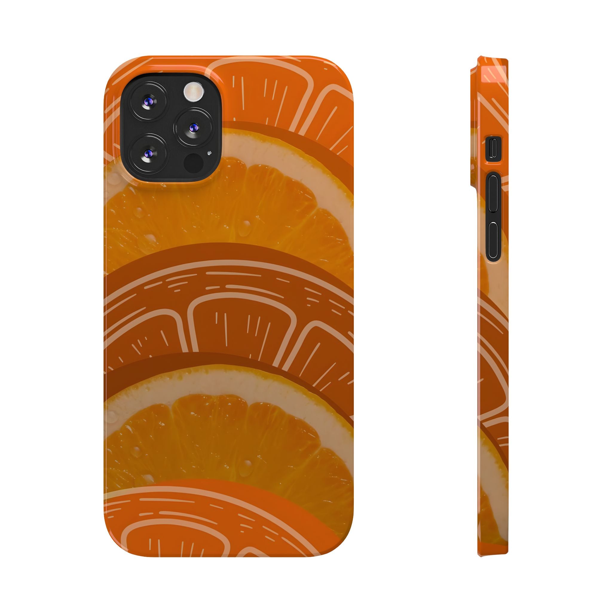 Orange Slice Pattern Slim Phone Case for iPhone
