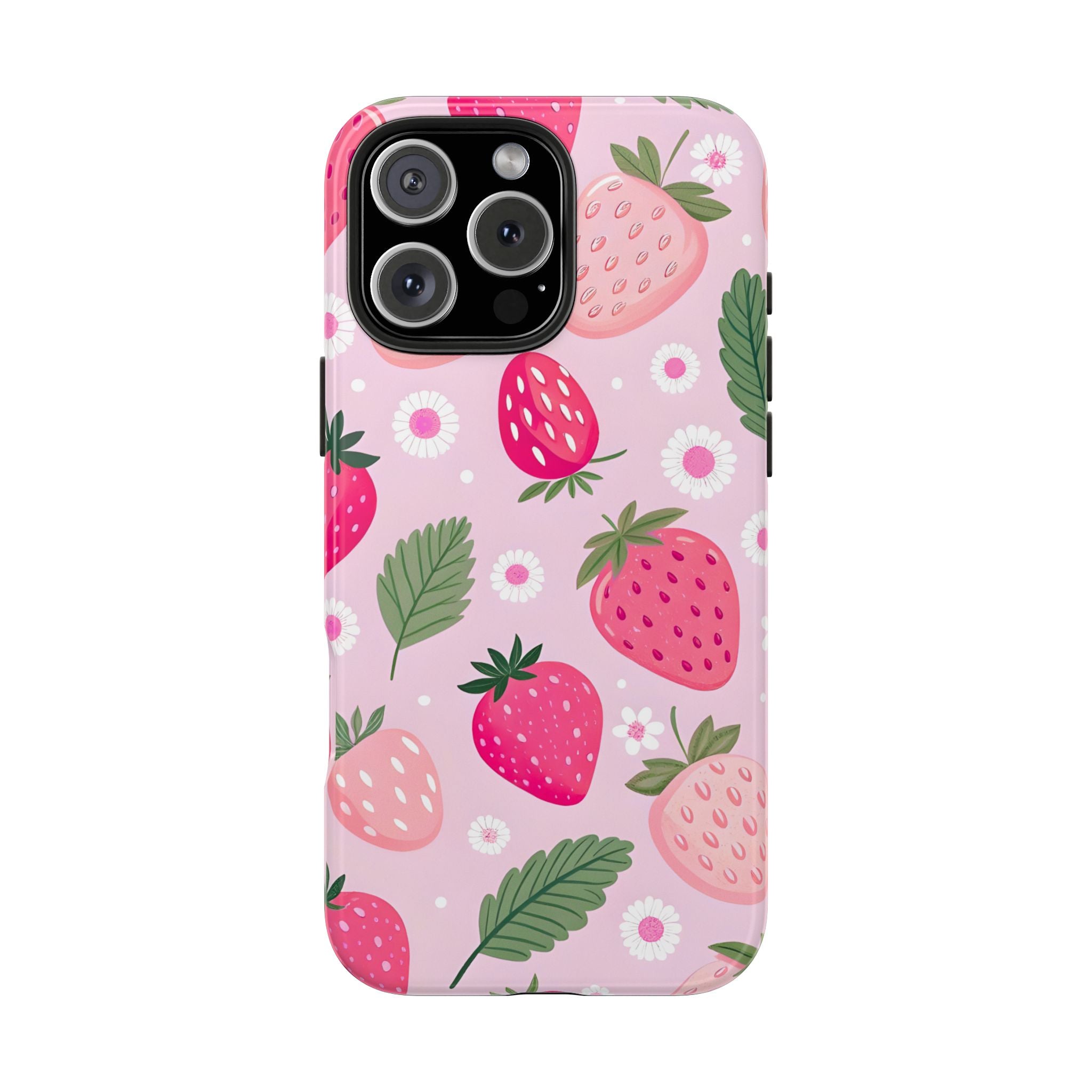 Pink Strawberry Phone Case for iPhone and Samsung Galaxy Series