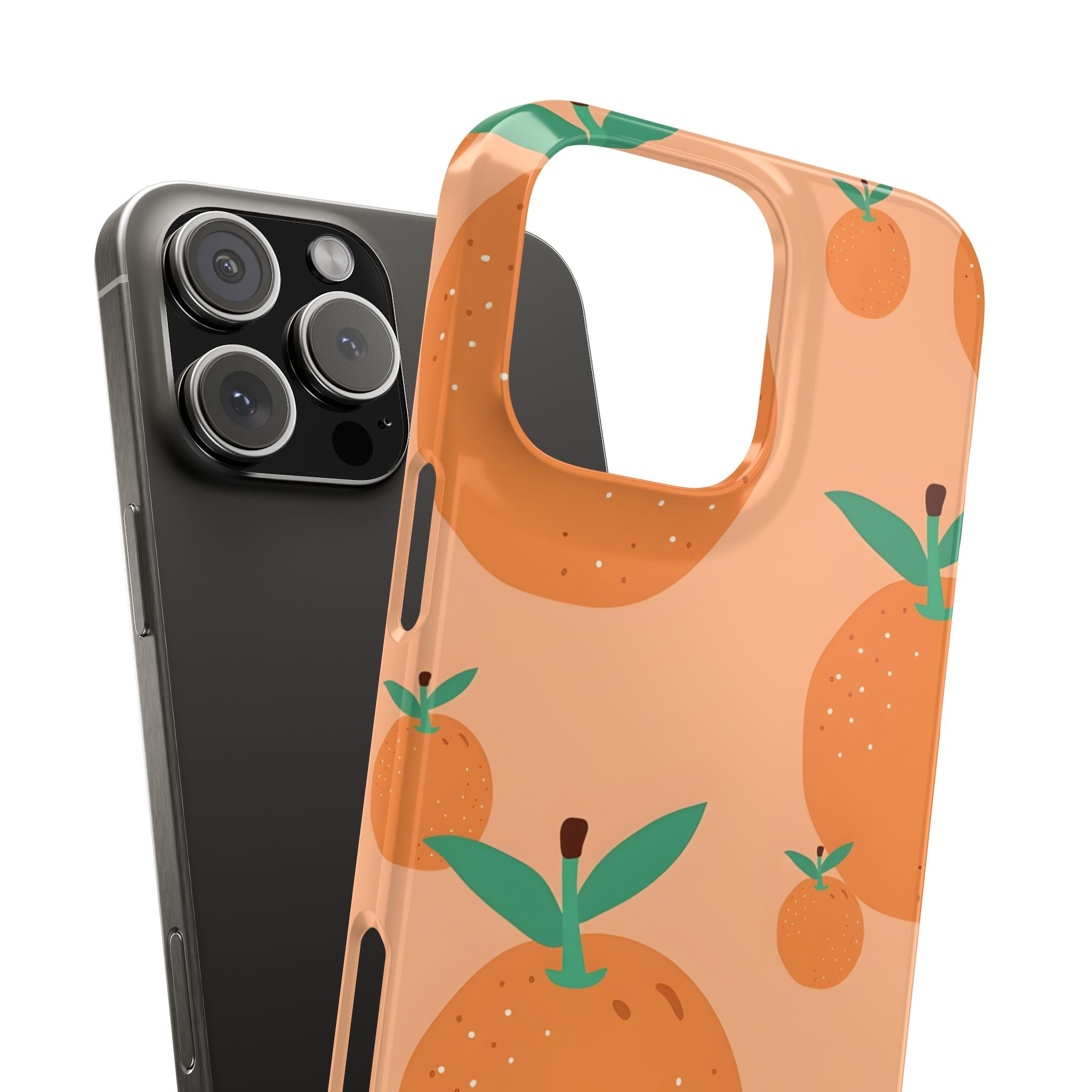 Round Oranges Slim Phone Case for iPhone