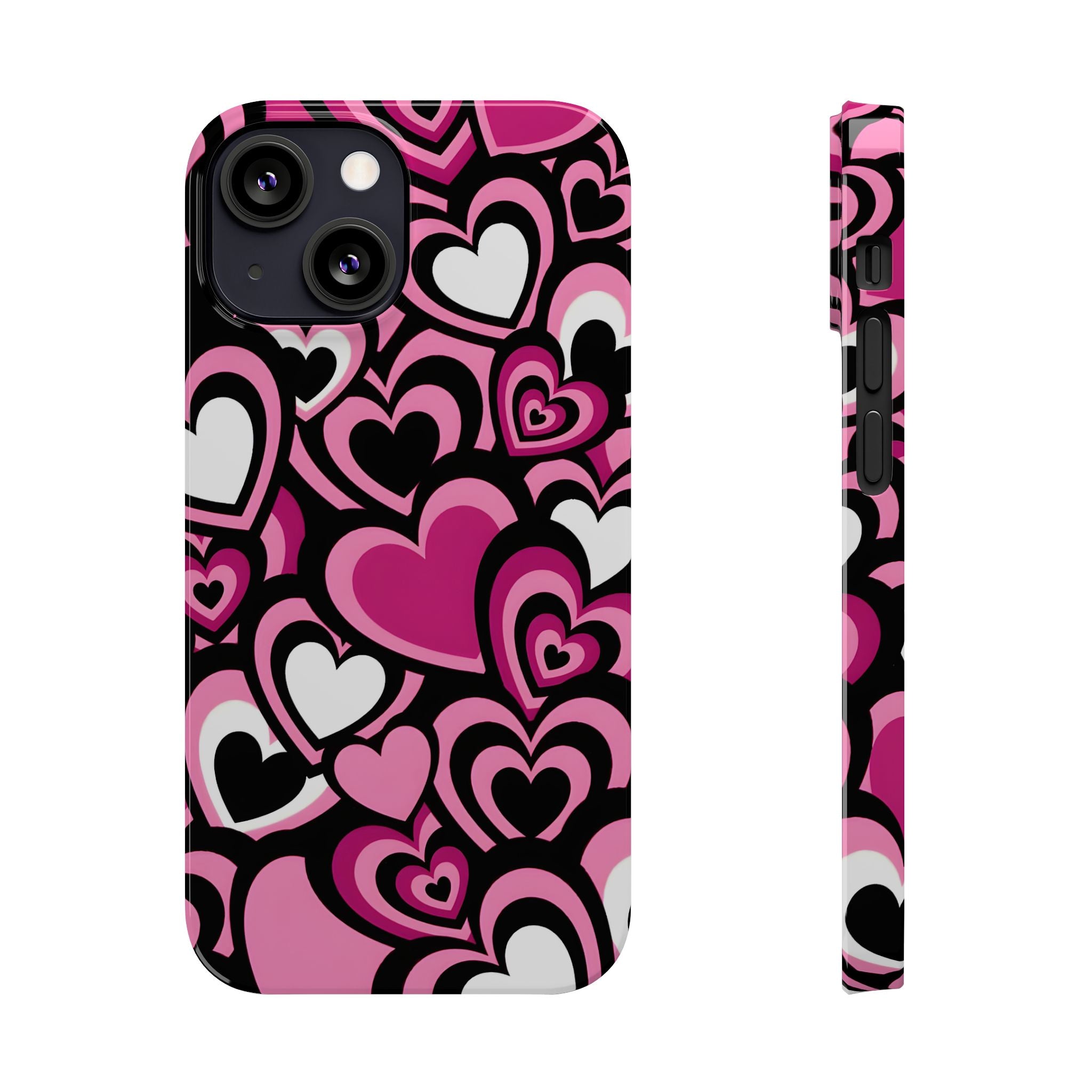 Heart Pattern Slim Phone Case for iPhone