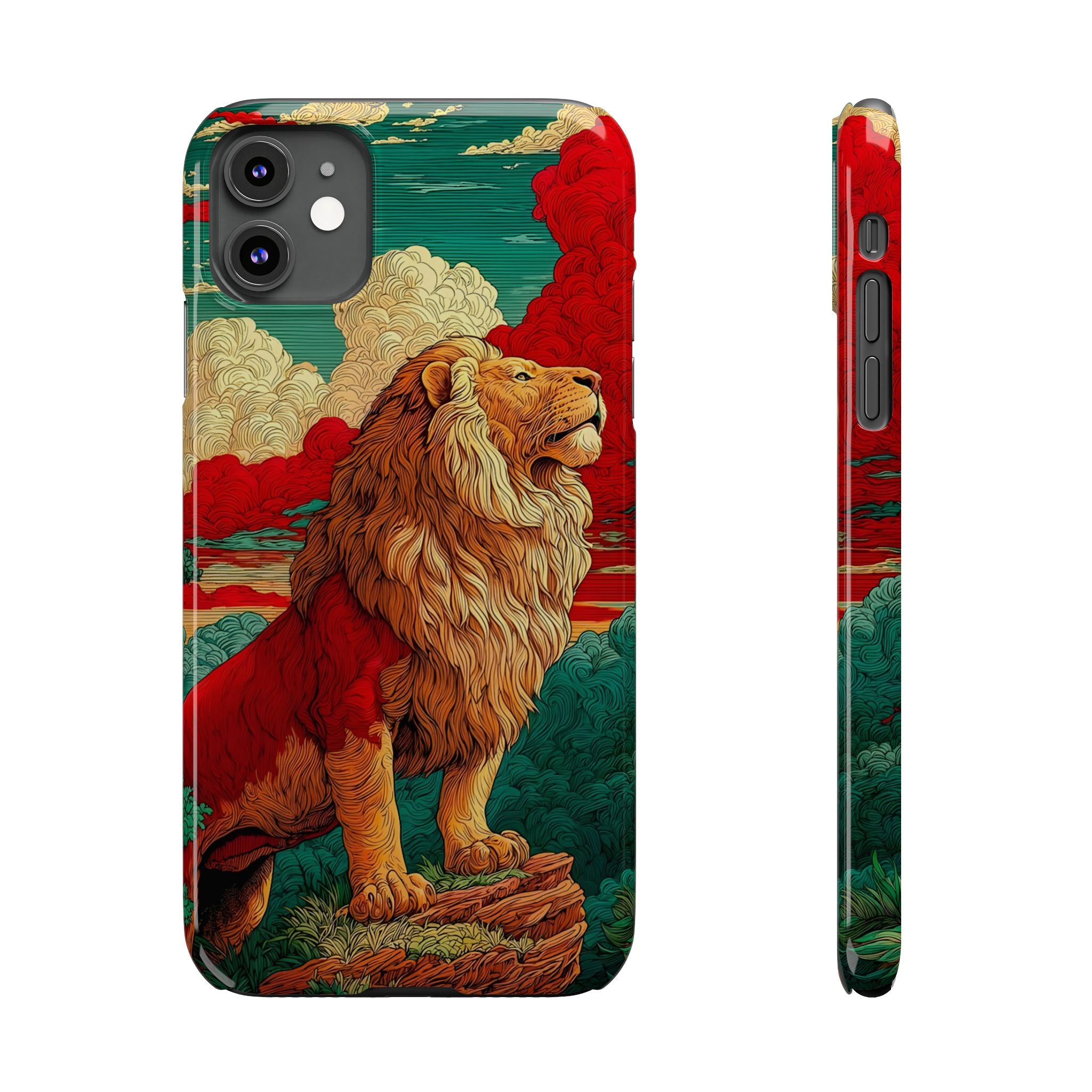 Lion Animal Motif Phone Case for iPhone