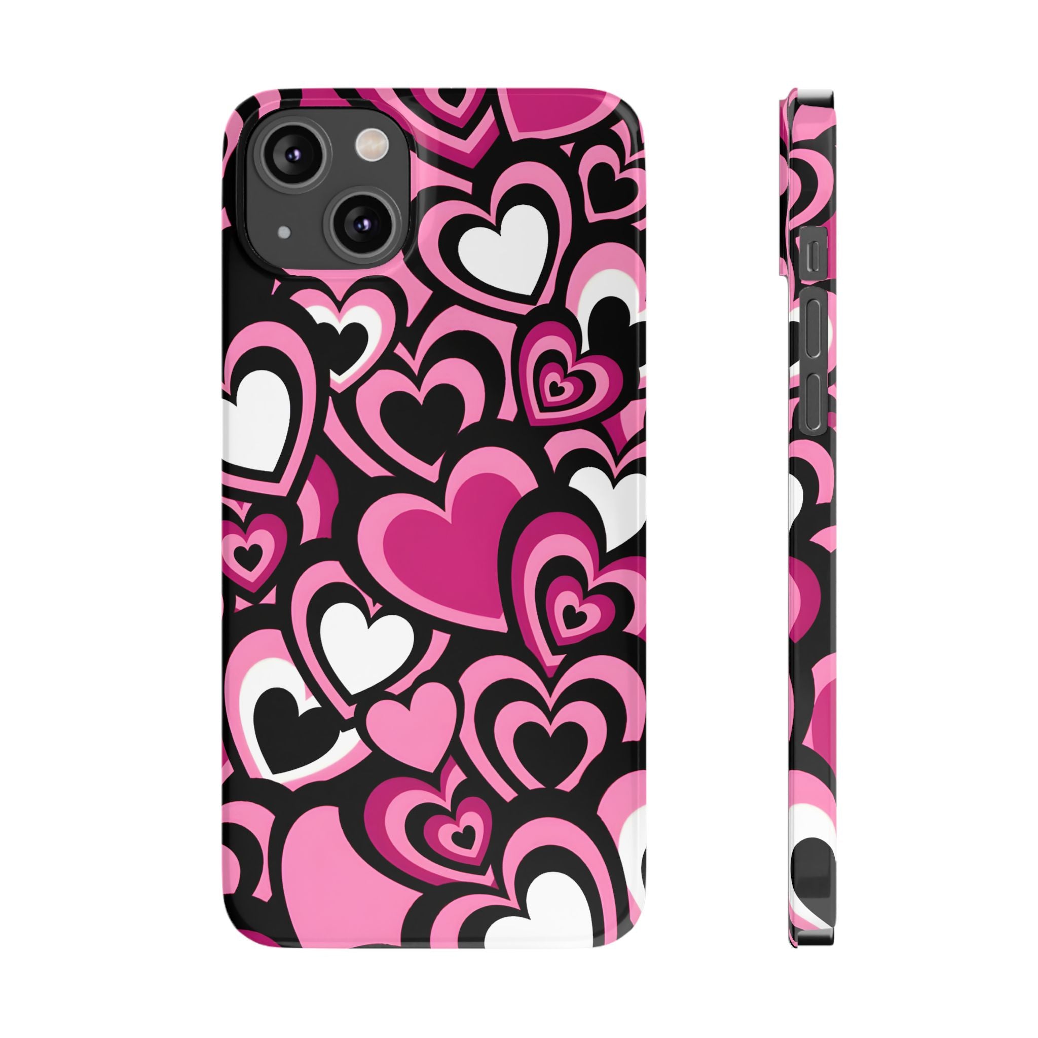 Heart Pattern Slim Phone Case for iPhone