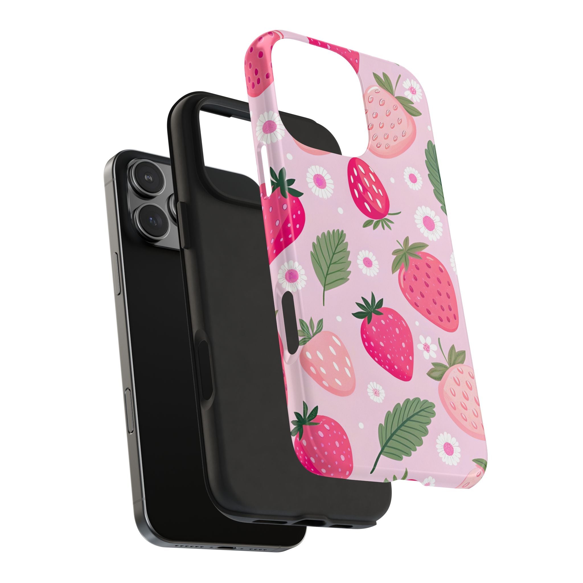 Pink Strawberry Phone Case for iPhone and Samsung Galaxy Series
