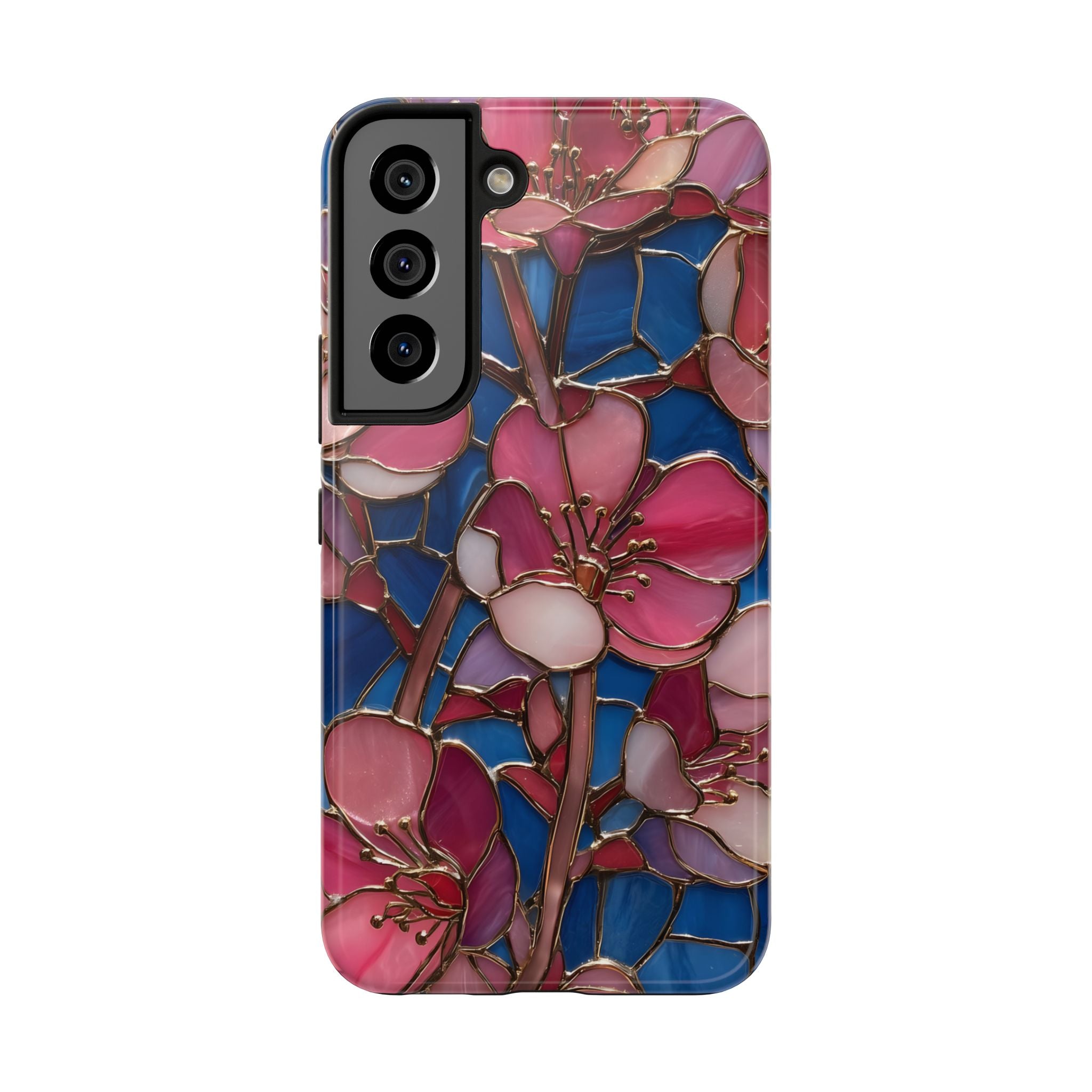 Floral Stained Glass Inspired Phone Case for iPhone and Samsung Galaxy Series