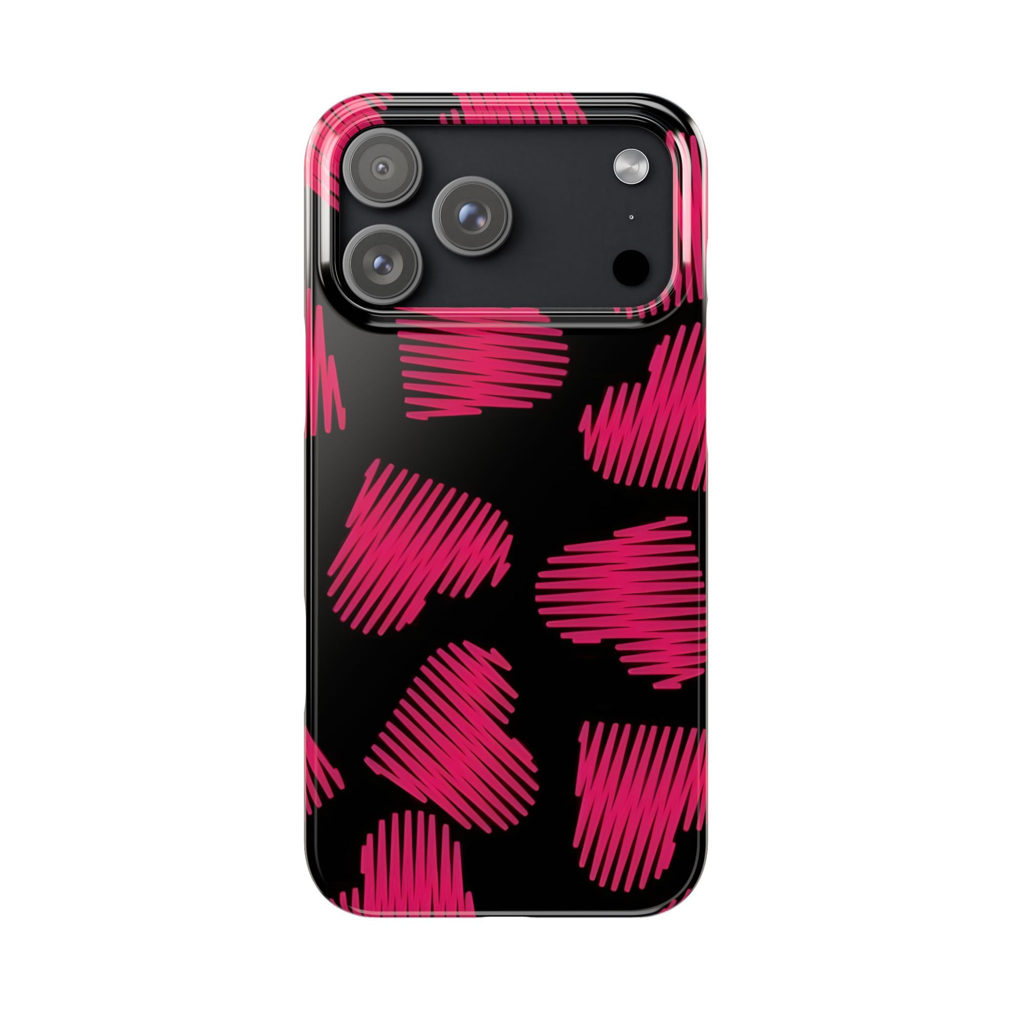 Red Black Heart Phone Case for iPhone