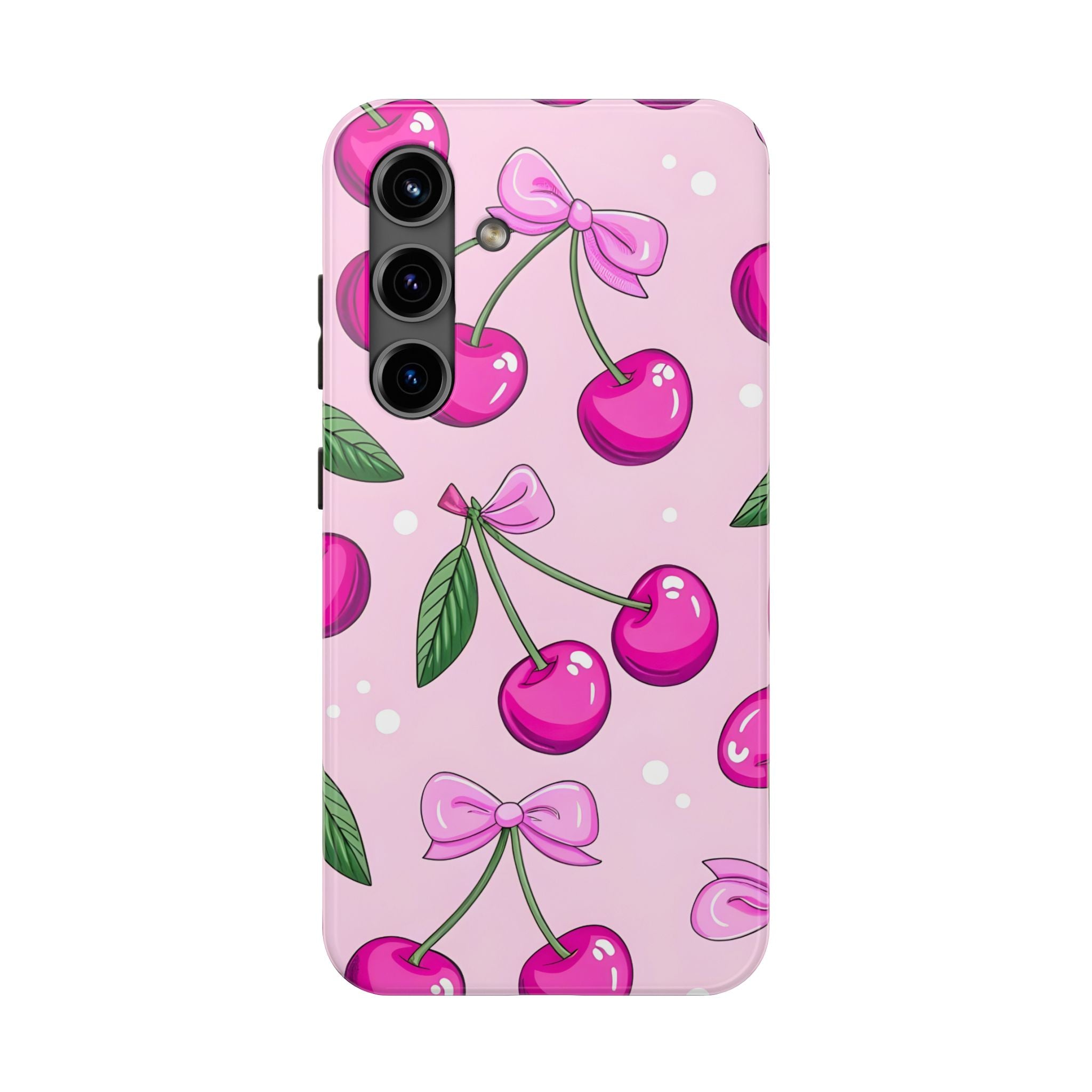 Pink Cherry Phone Case for iPhone and Samsung Galaxy Series