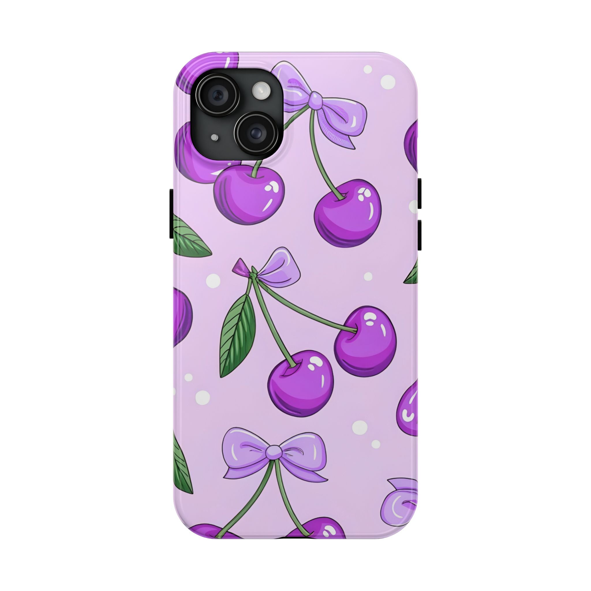 Purple Cherry Phone Case for iPhone and Samsung Galaxy Series