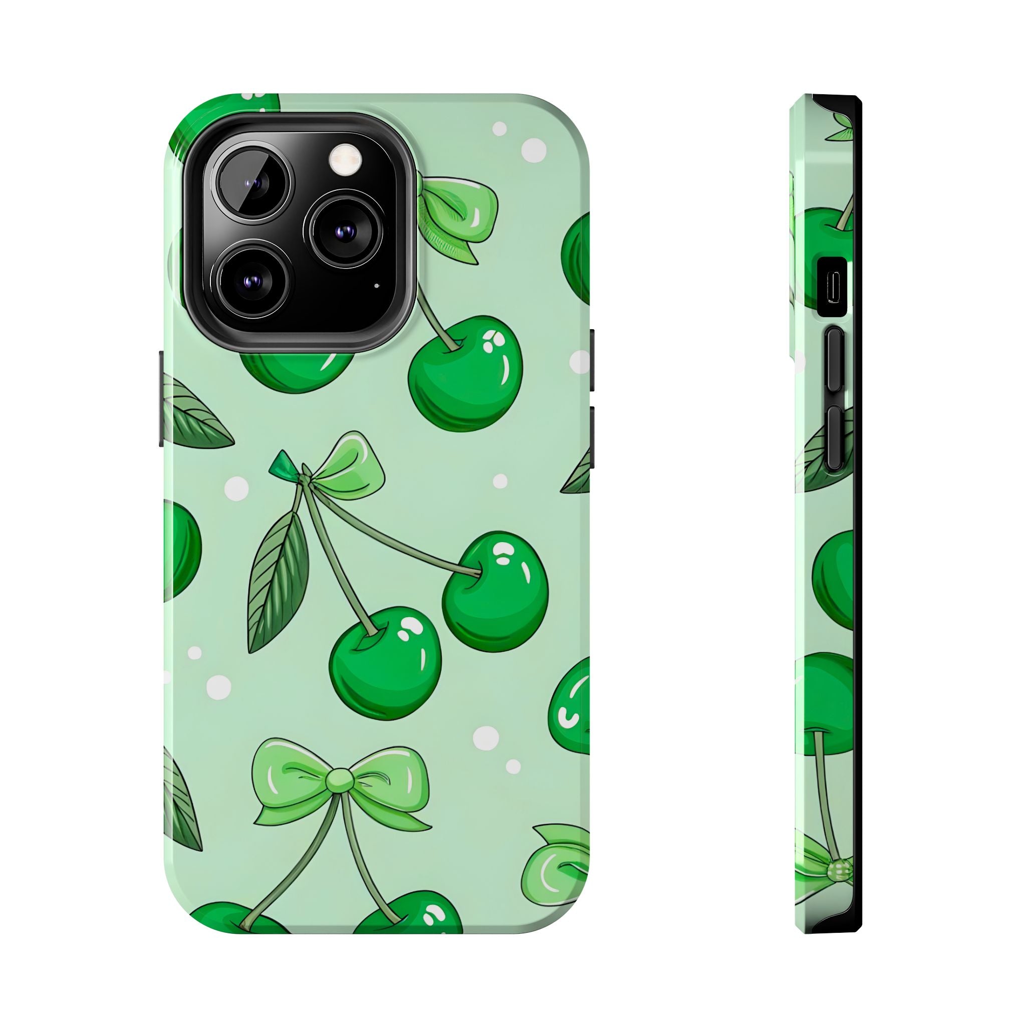 Green Cherry Phone Case for iPhone and Samsung Galaxy Series
