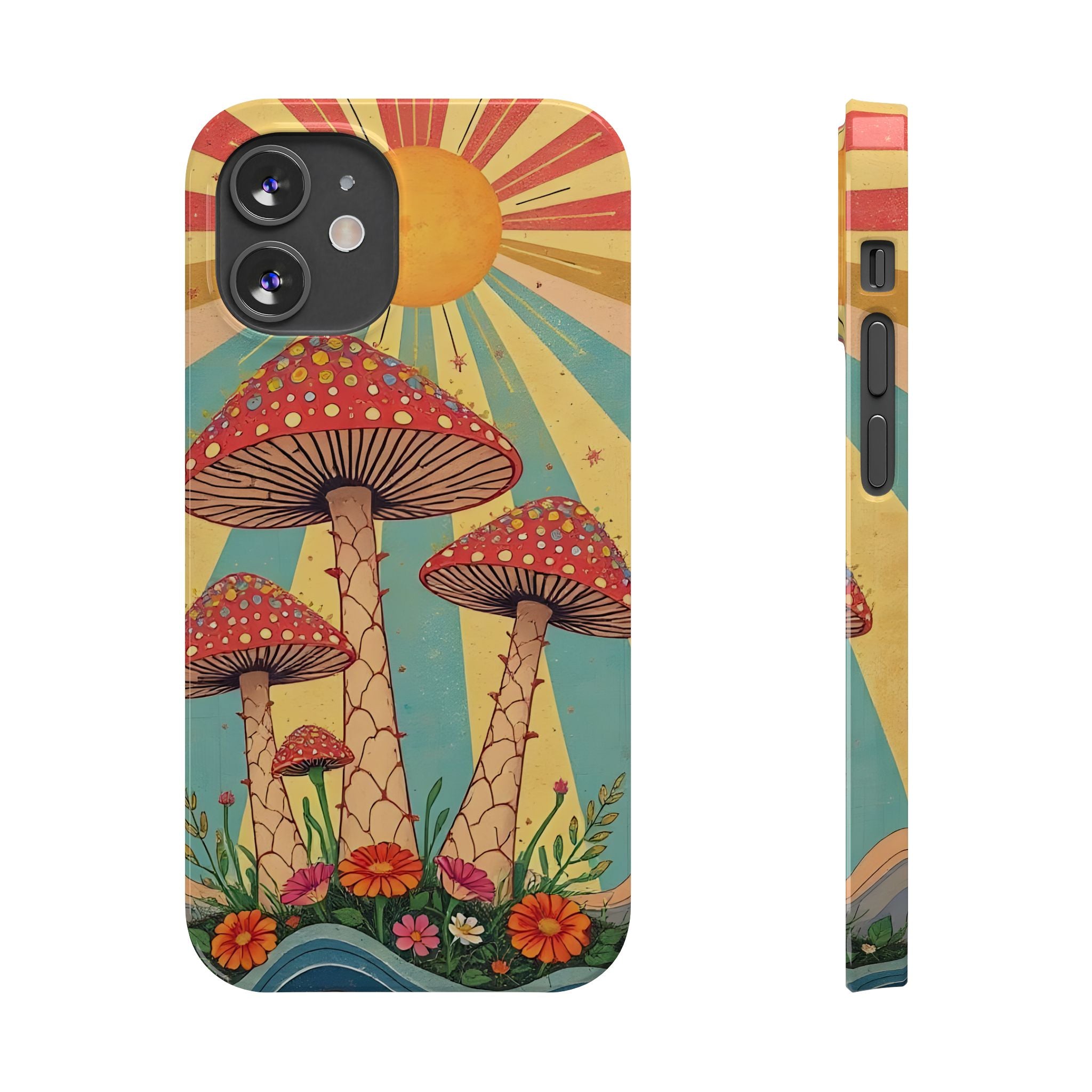 Colorful Cottagecore Slim Phone Case for iPhone and Samsung Galaxy Series