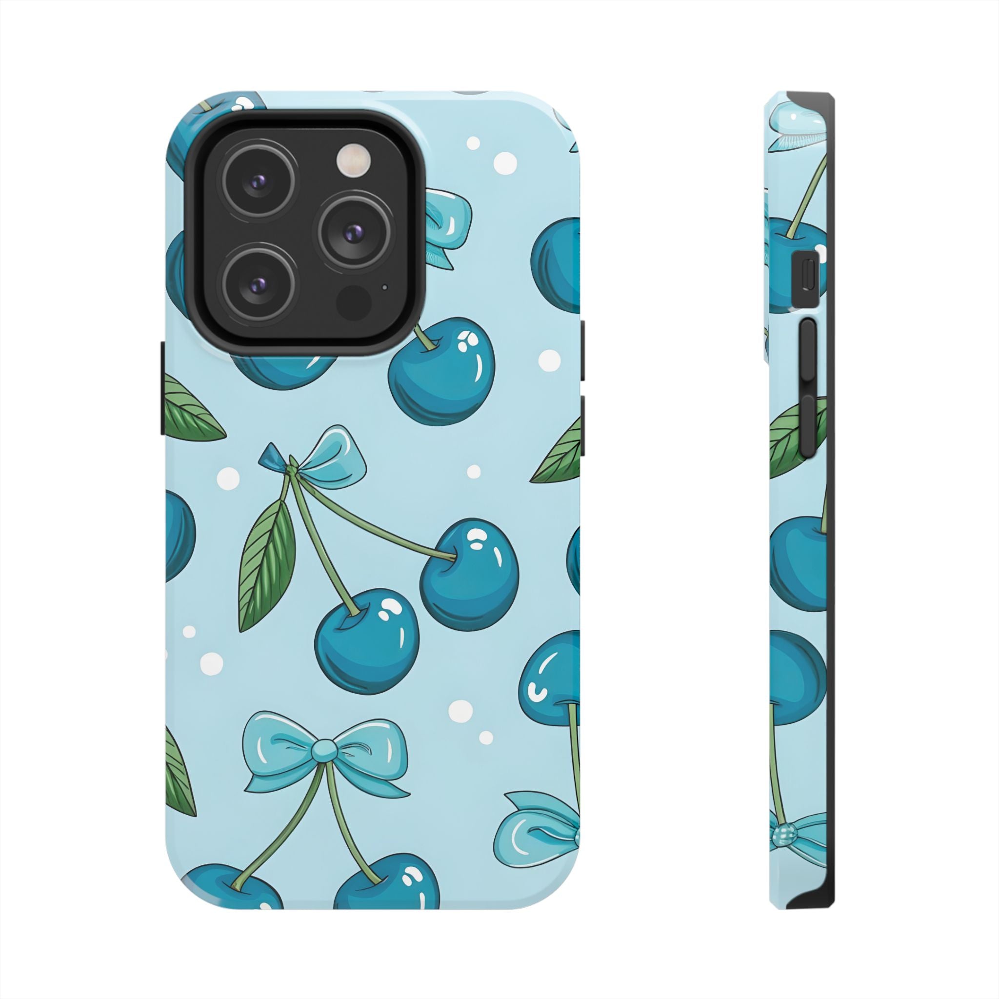 Blue Cherry Phone Case for iPhone and Samsung Galaxy Series