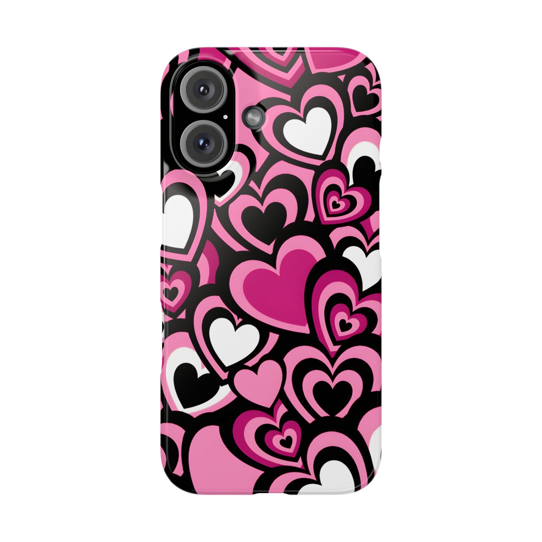 Heart Pattern Slim Phone Case for iPhone