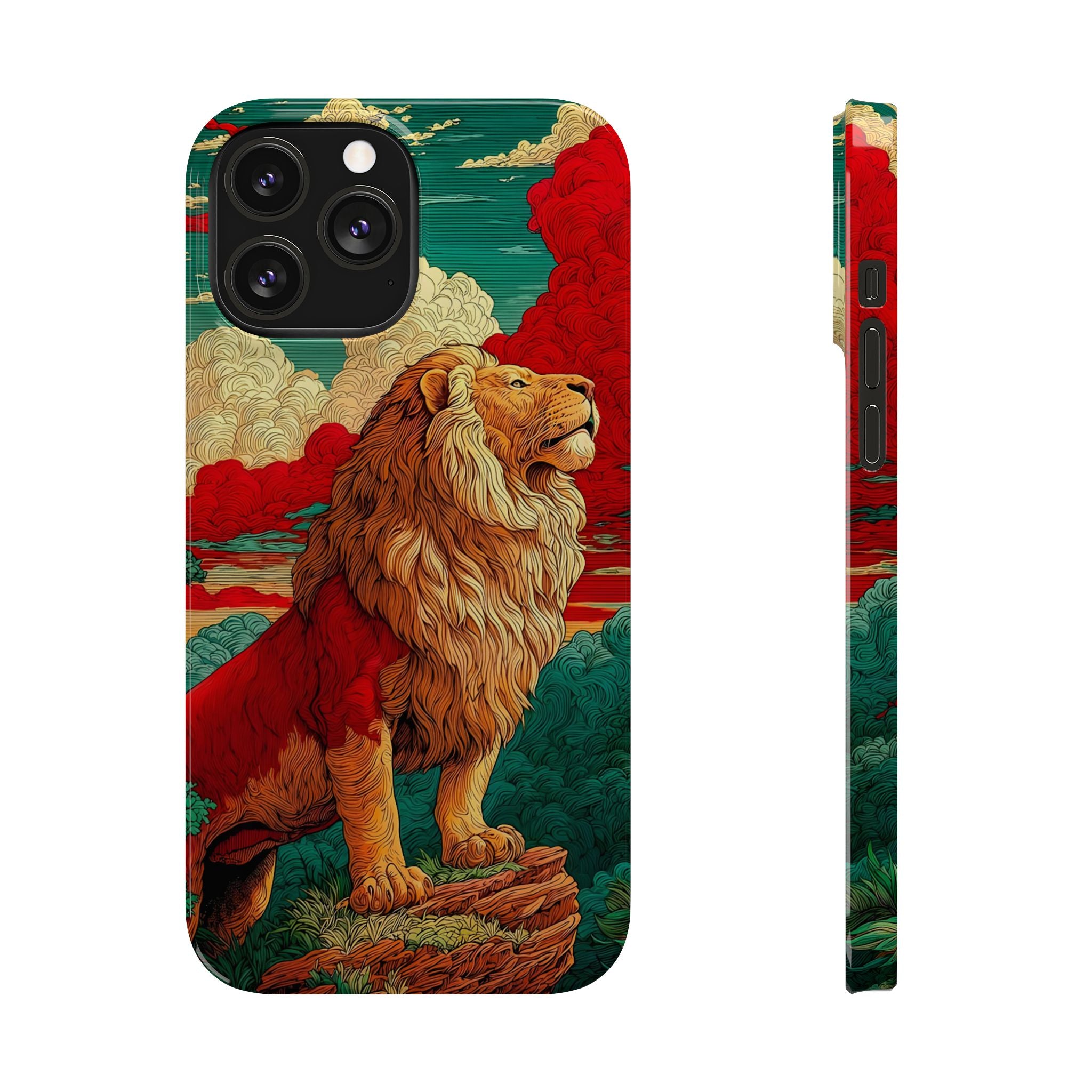 Lion Animal Motif Phone Case for iPhone