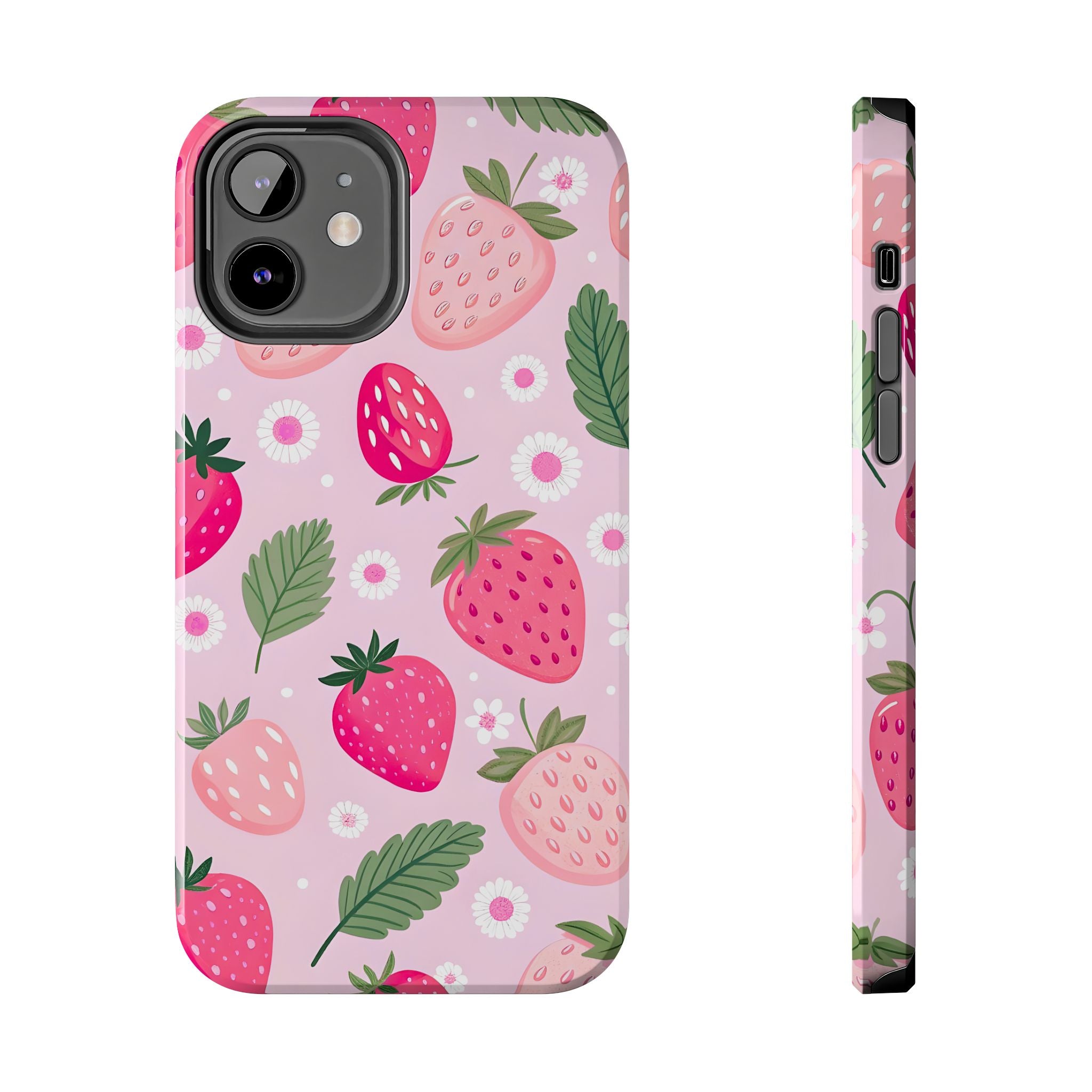 Pink Strawberry Phone Case for iPhone and Samsung Galaxy Series