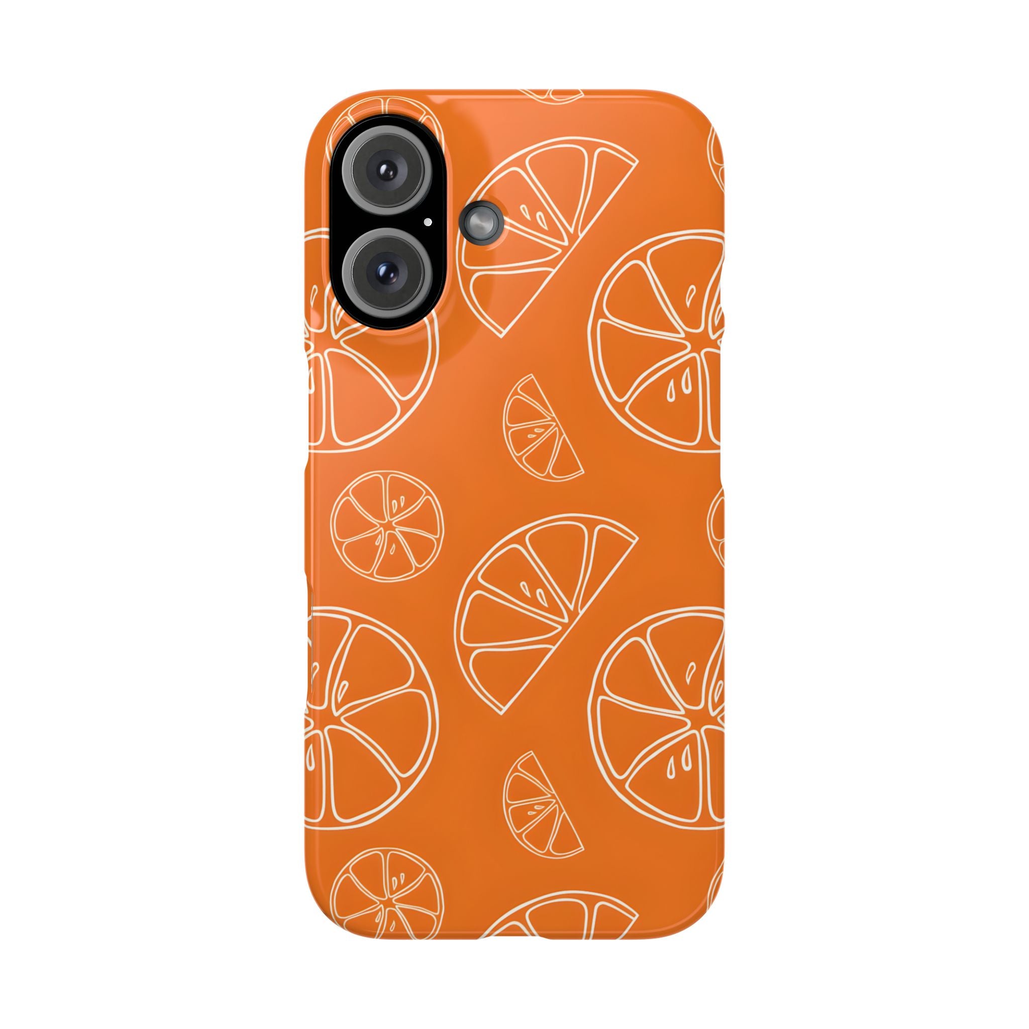 Citrus Orange Slices Slim Phone Case for iPhone