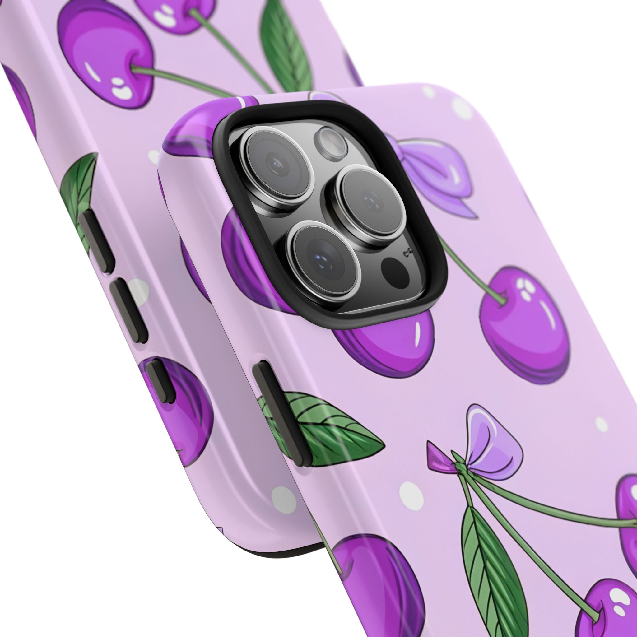Purple Cherry Phone Case for iPhone and Samsung Galaxy Series
