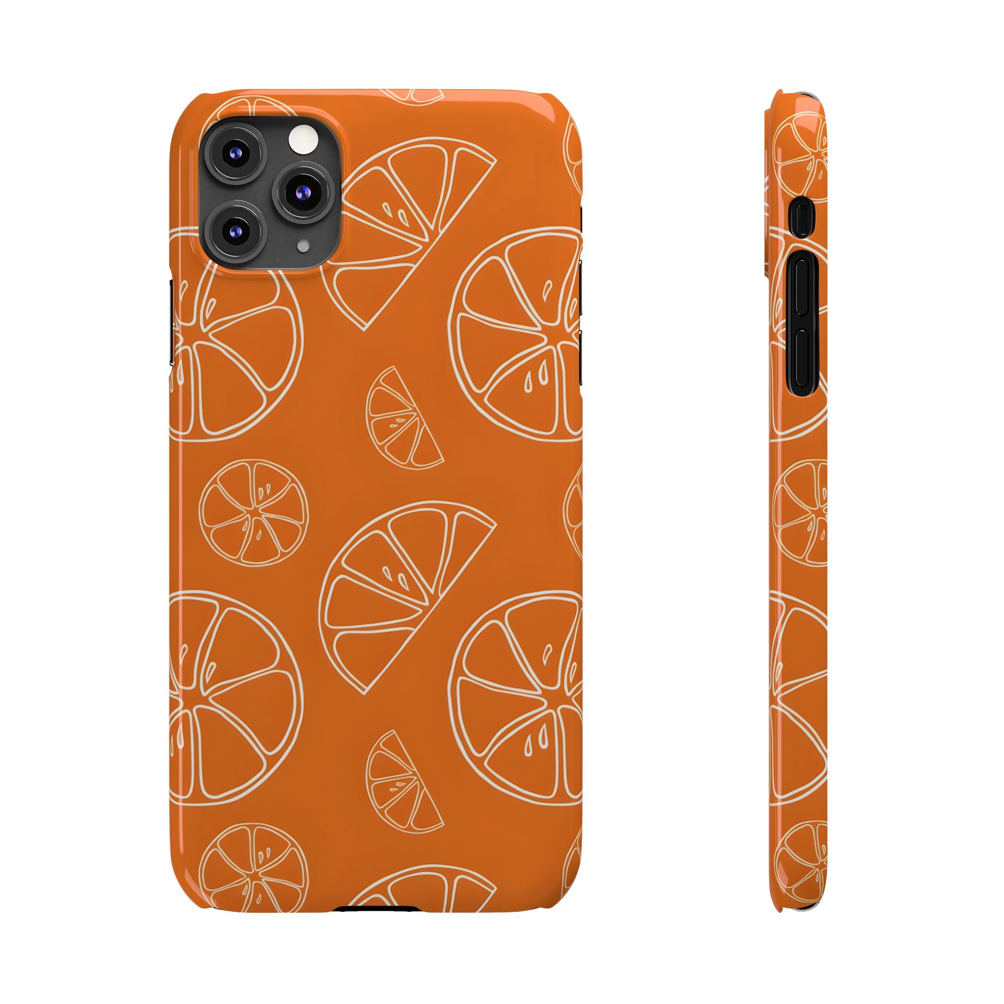 Citrus Orange Slices Slim Phone Case for iPhone
