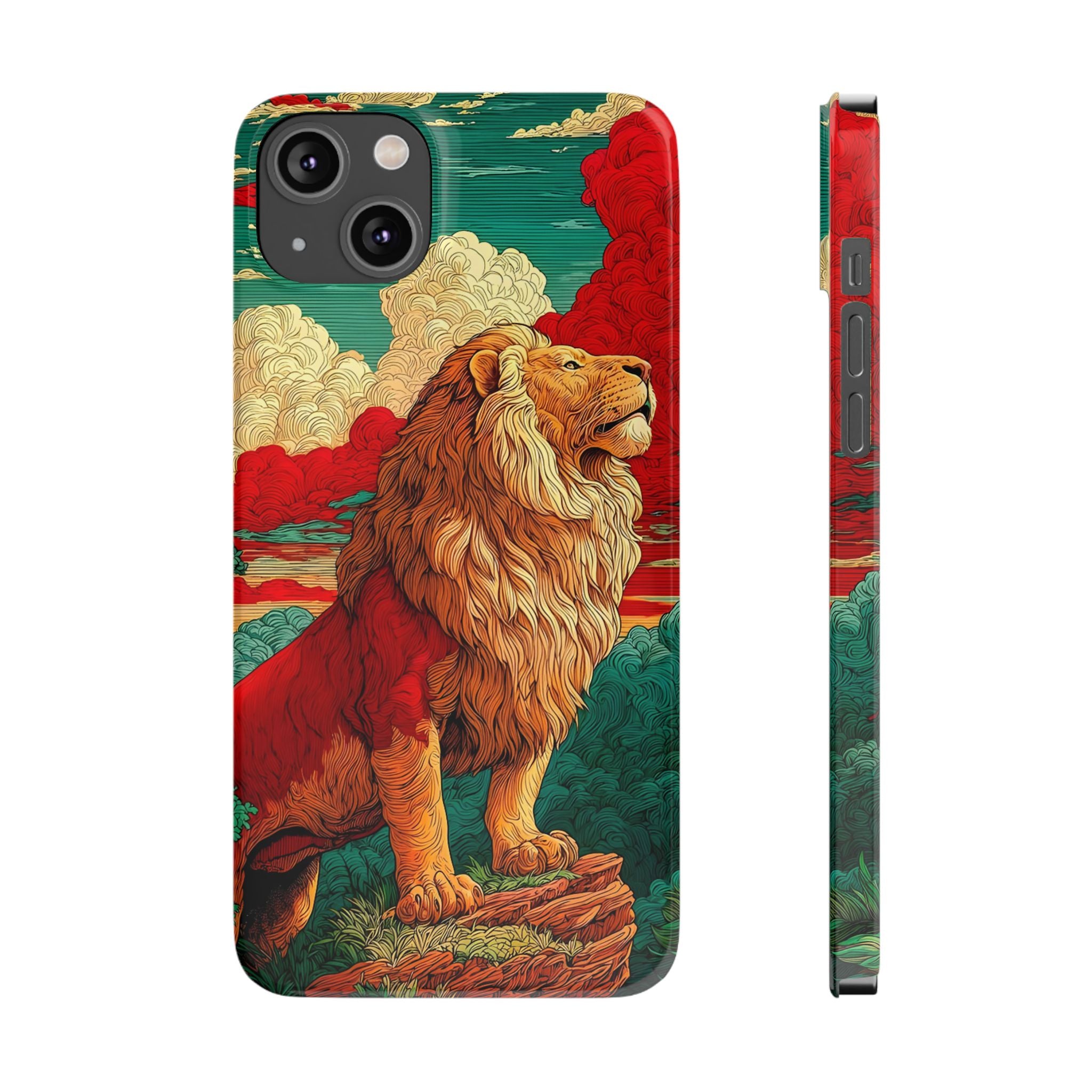 Lion Animal Motif Phone Case for iPhone