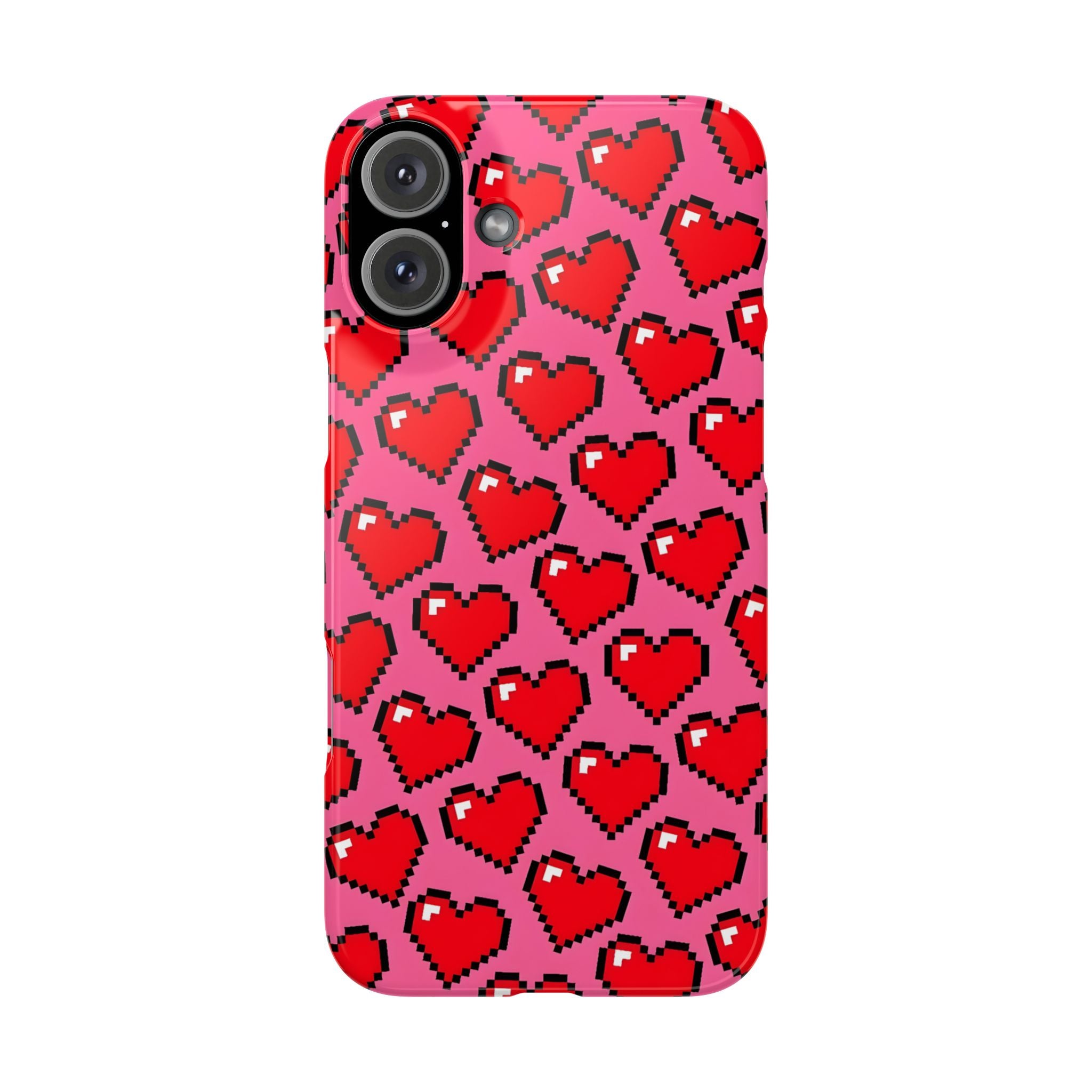 Pixel Hearts Slim Phone Case for iPhone