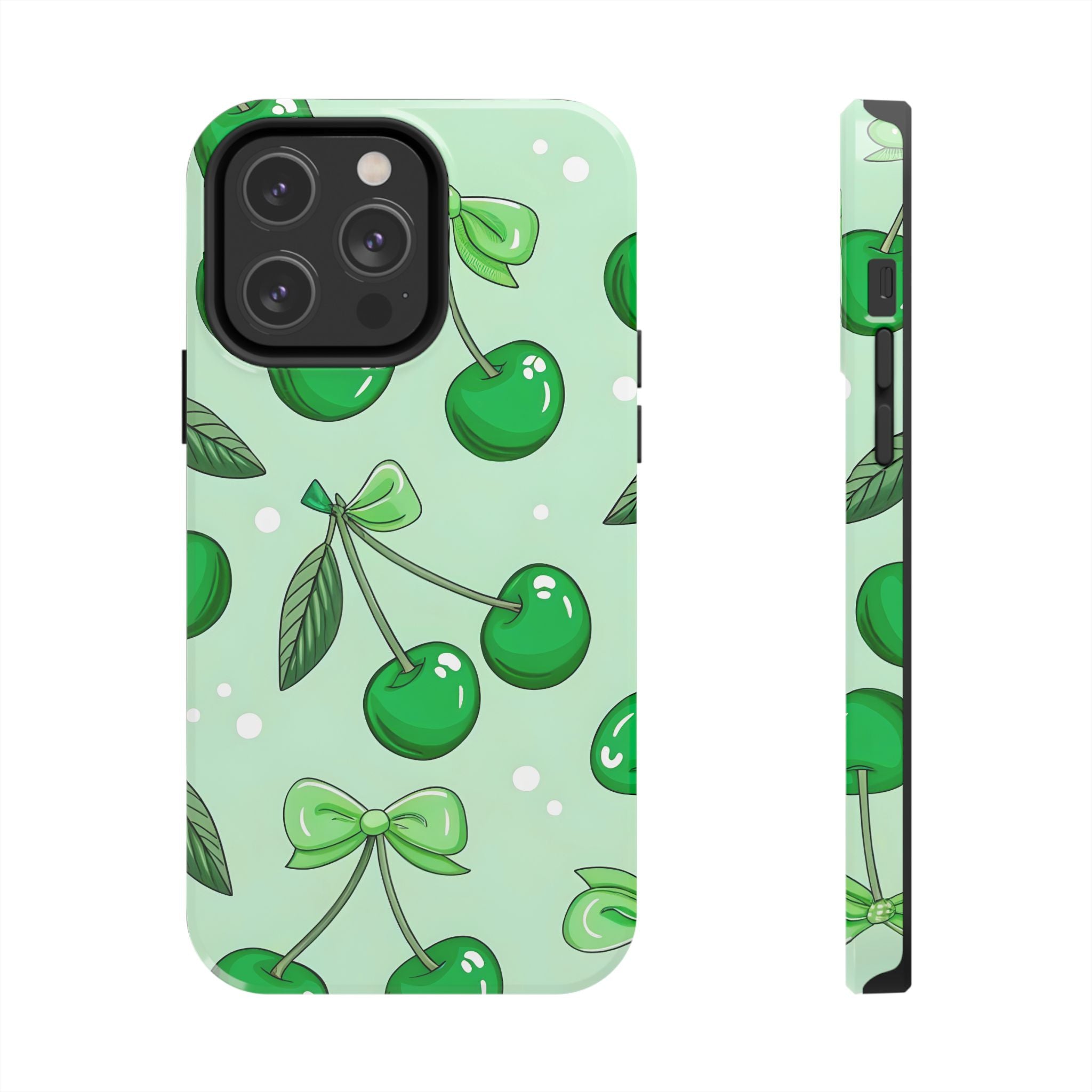 Green Cherry Phone Case for iPhone and Samsung Galaxy Series