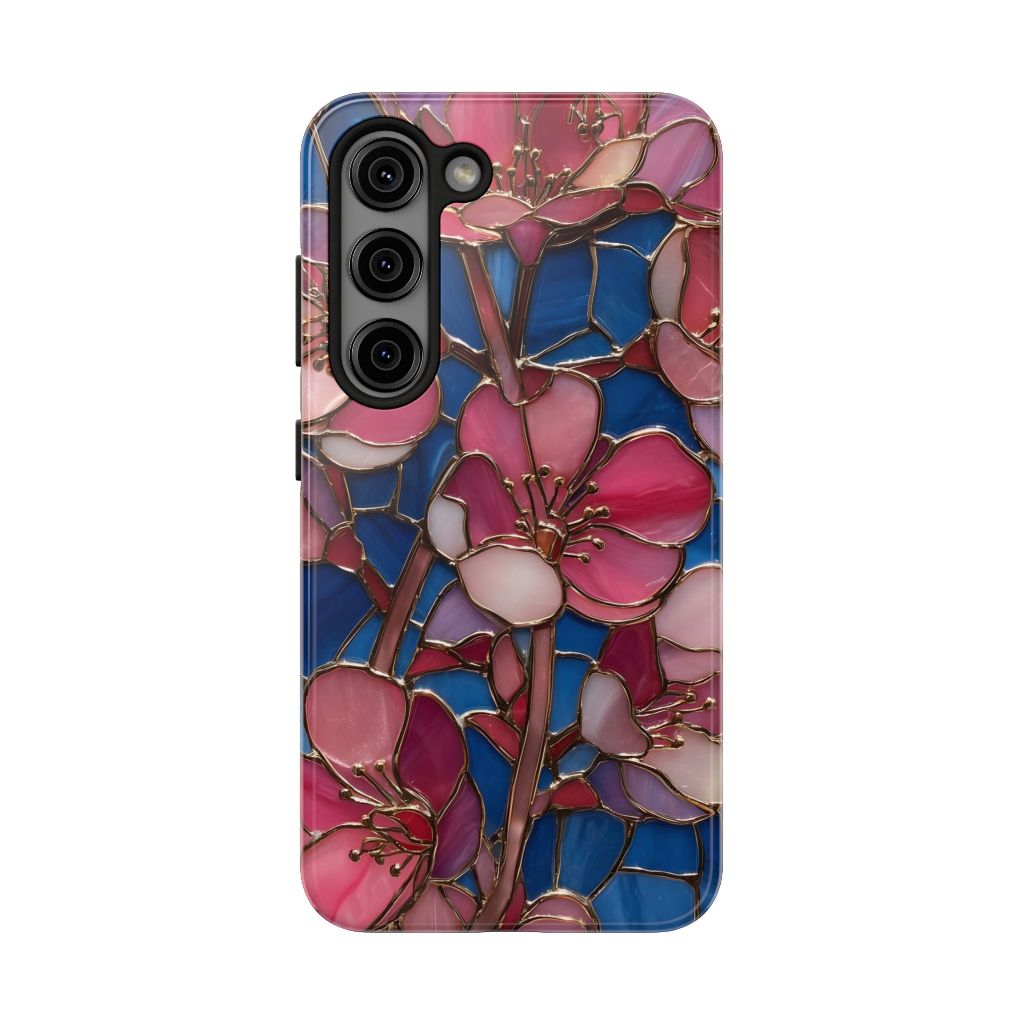 Floral Stained Glass Inspired Phone Case for iPhone and Samsung Galaxy Series