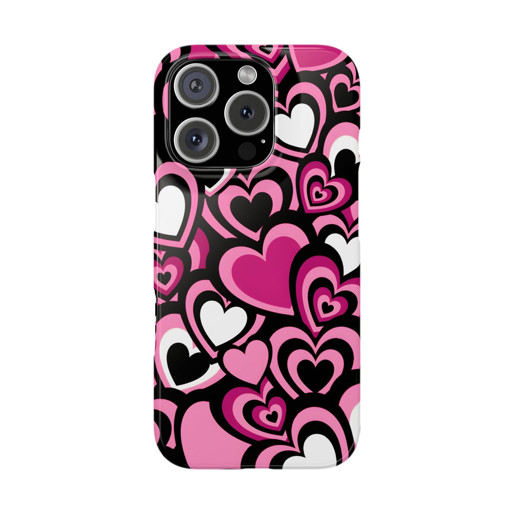 Heart Pattern Slim Phone Case for iPhone