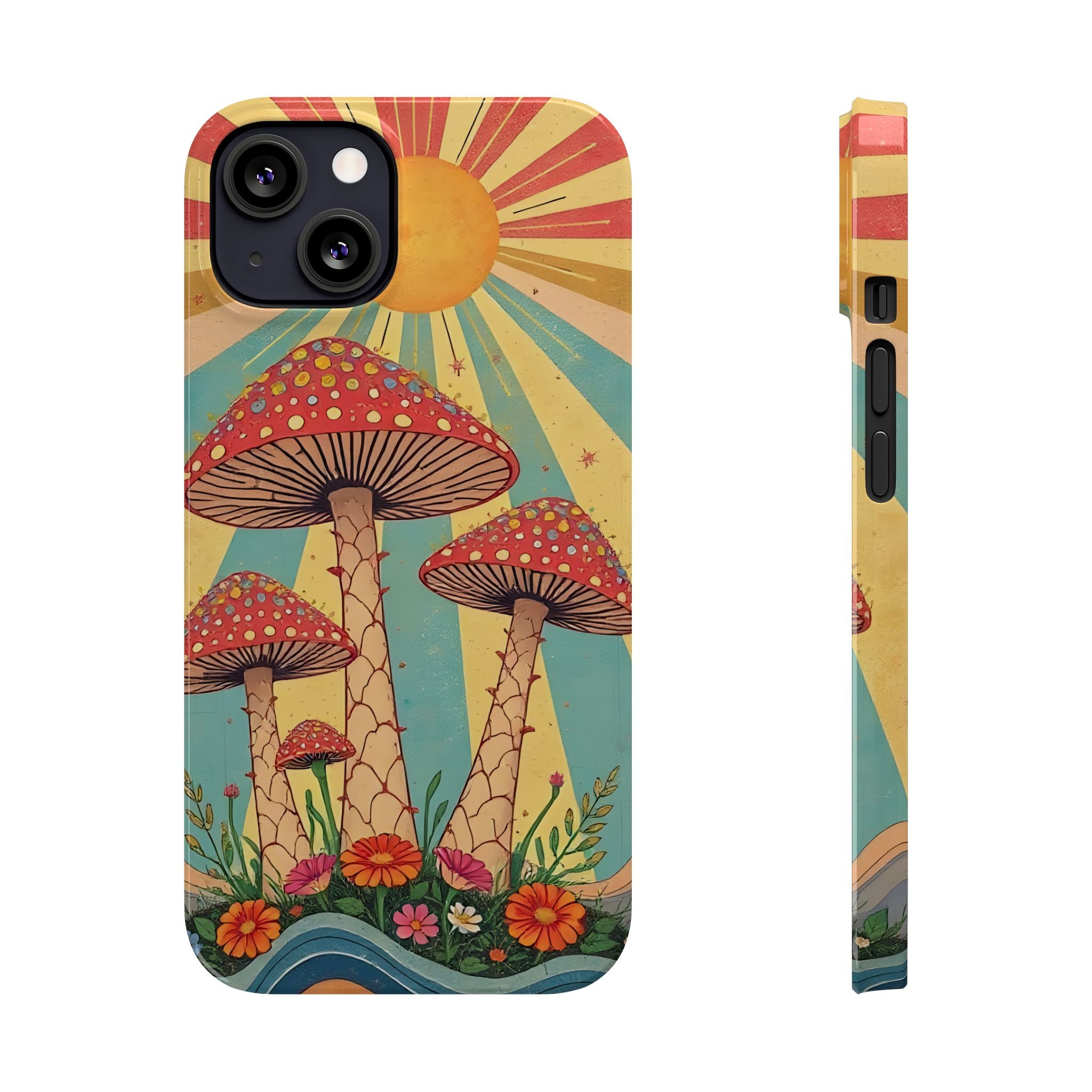 Colorful Cottagecore Slim Phone Case for iPhone and Samsung Galaxy Series