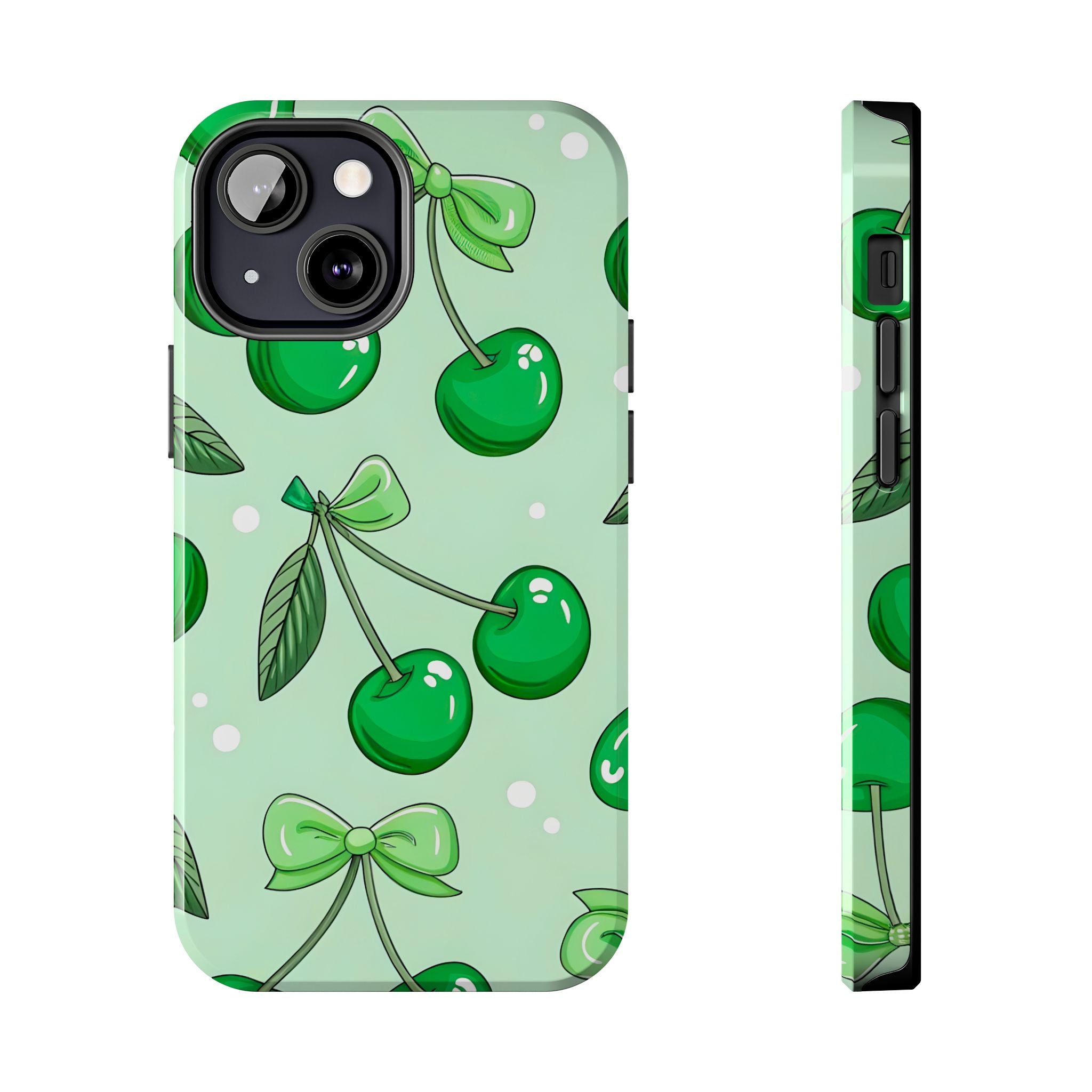 Green Cherry Phone Case for iPhone and Samsung Galaxy Series