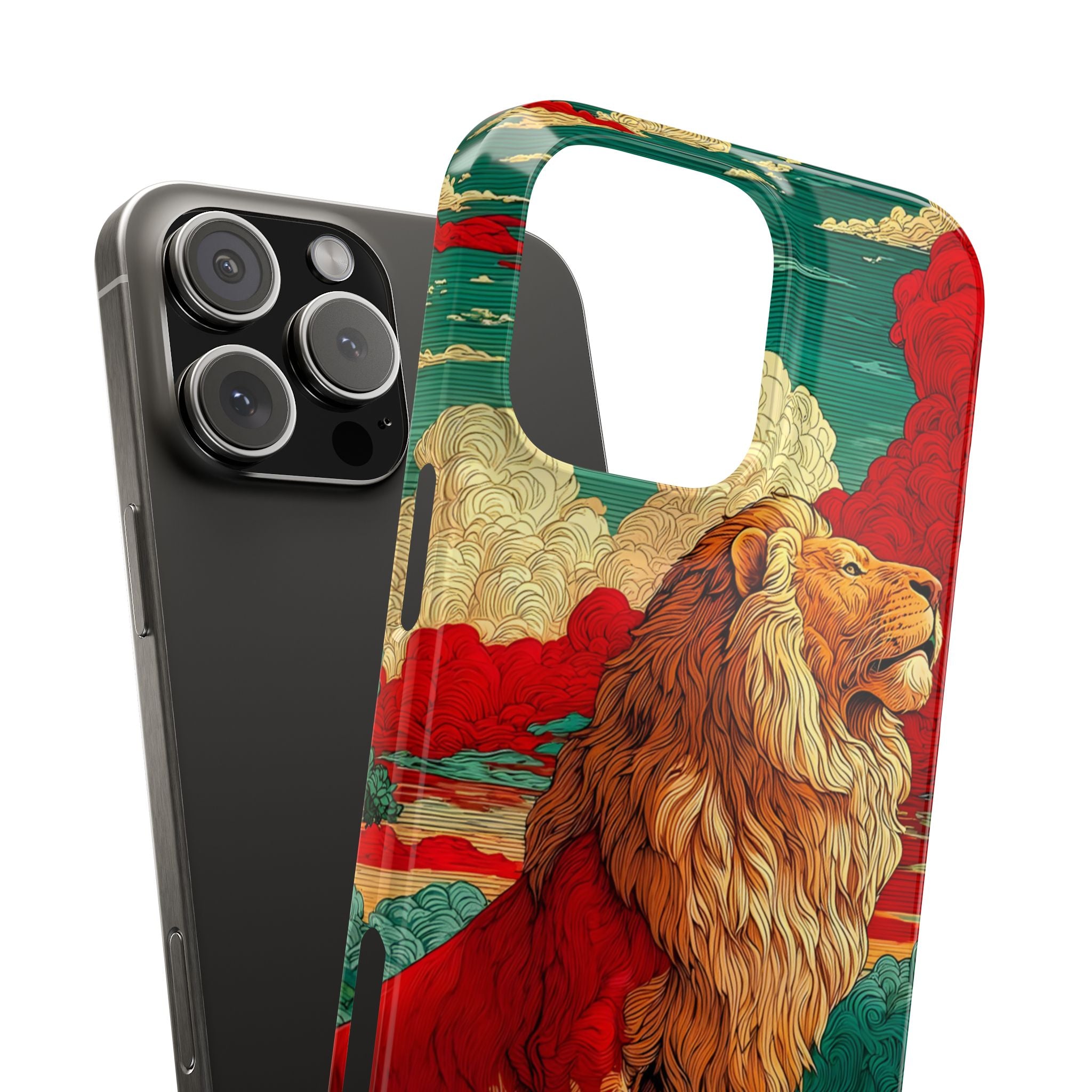 Lion Animal Motif Phone Case for iPhone
