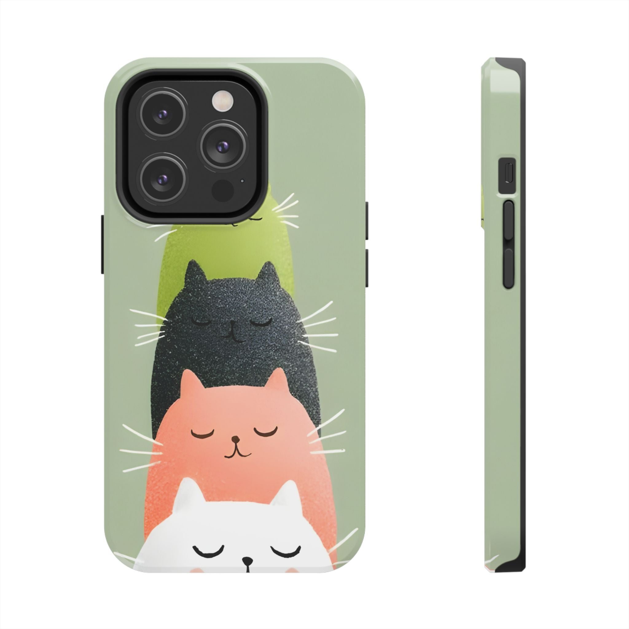 Quadruplets Cats Tough Phone Case for iPhone and Samsung Galaxy Series