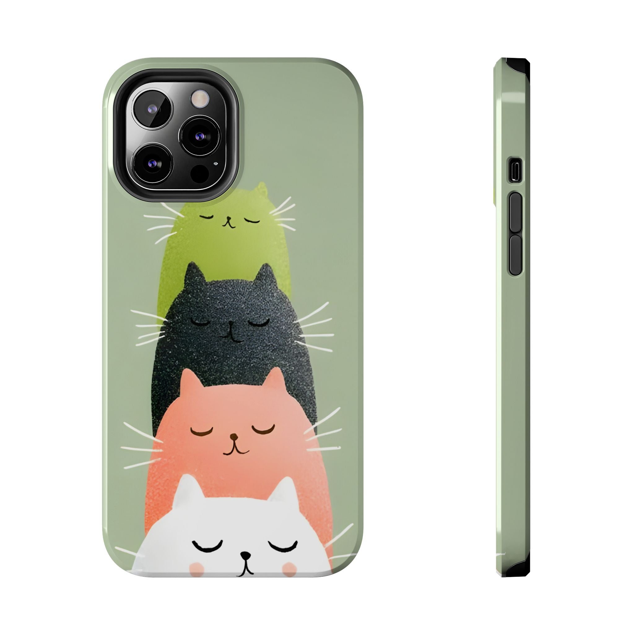Quadruplets Cats Tough Phone Case for iPhone and Samsung Galaxy Series