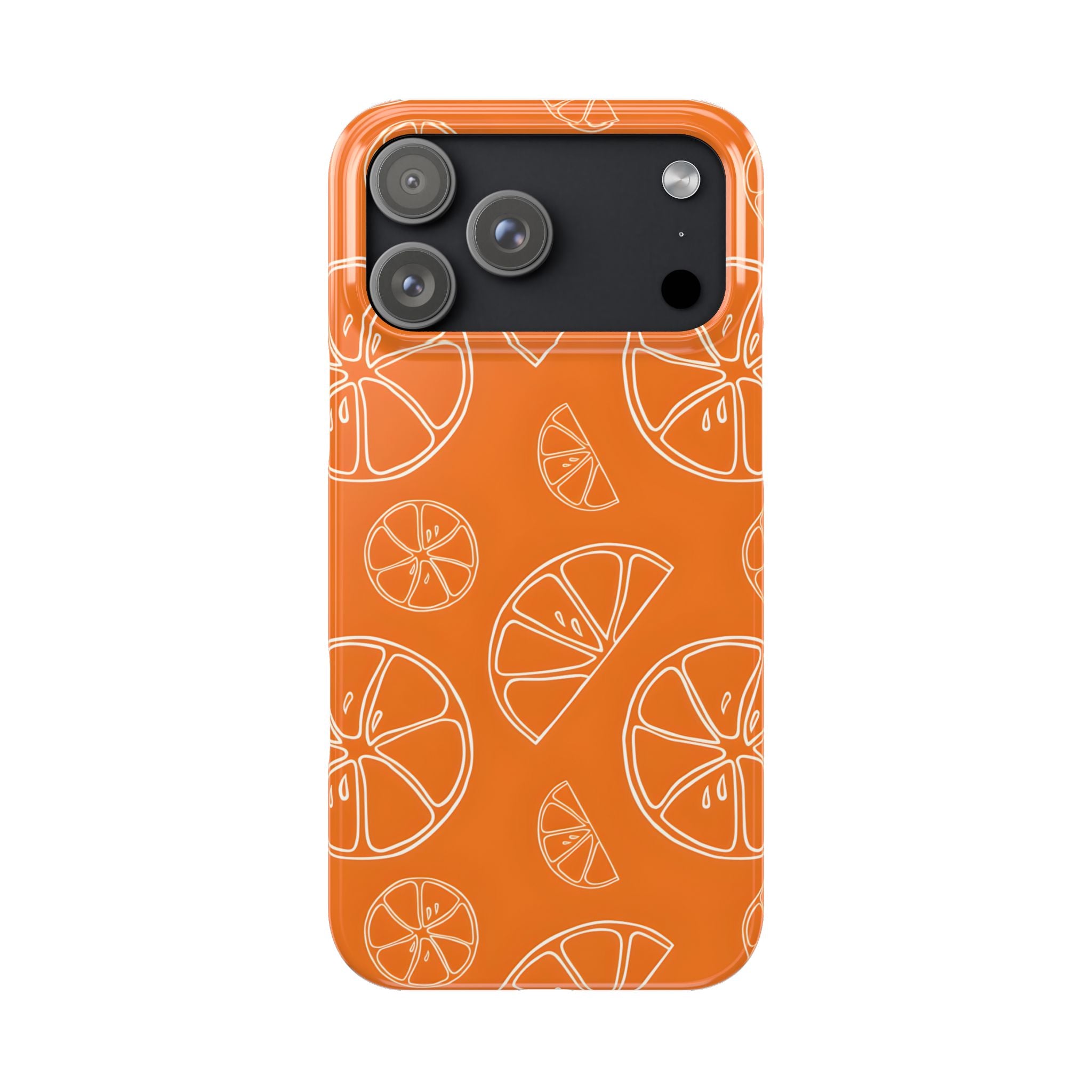 Citrus Orange Slices Slim Phone Case for iPhone