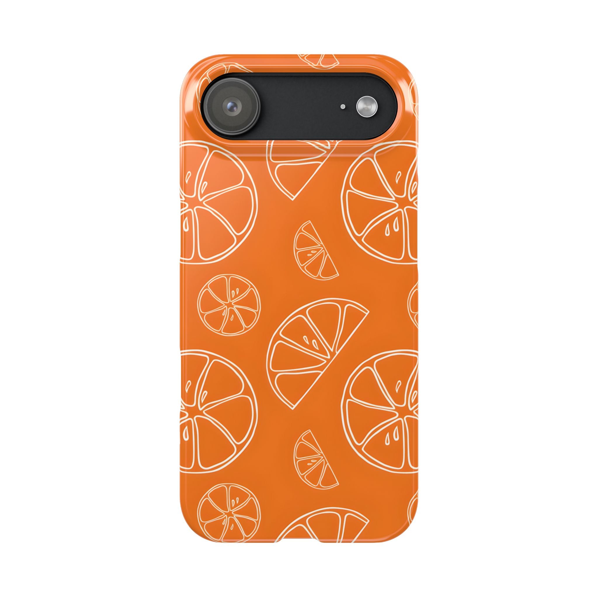 Citrus Orange Slices Slim Phone Case for iPhone