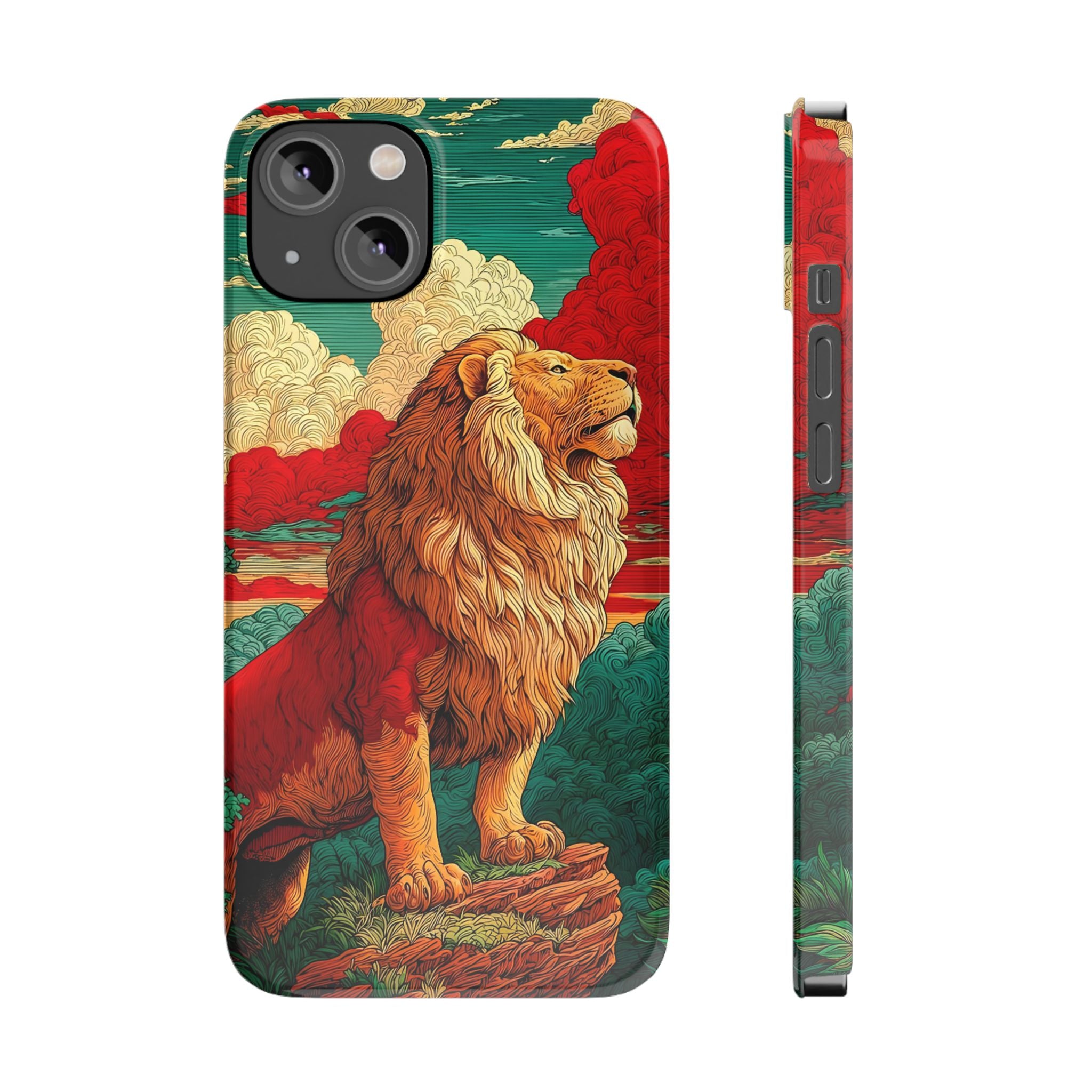 Lion Animal Motif Phone Case for iPhone