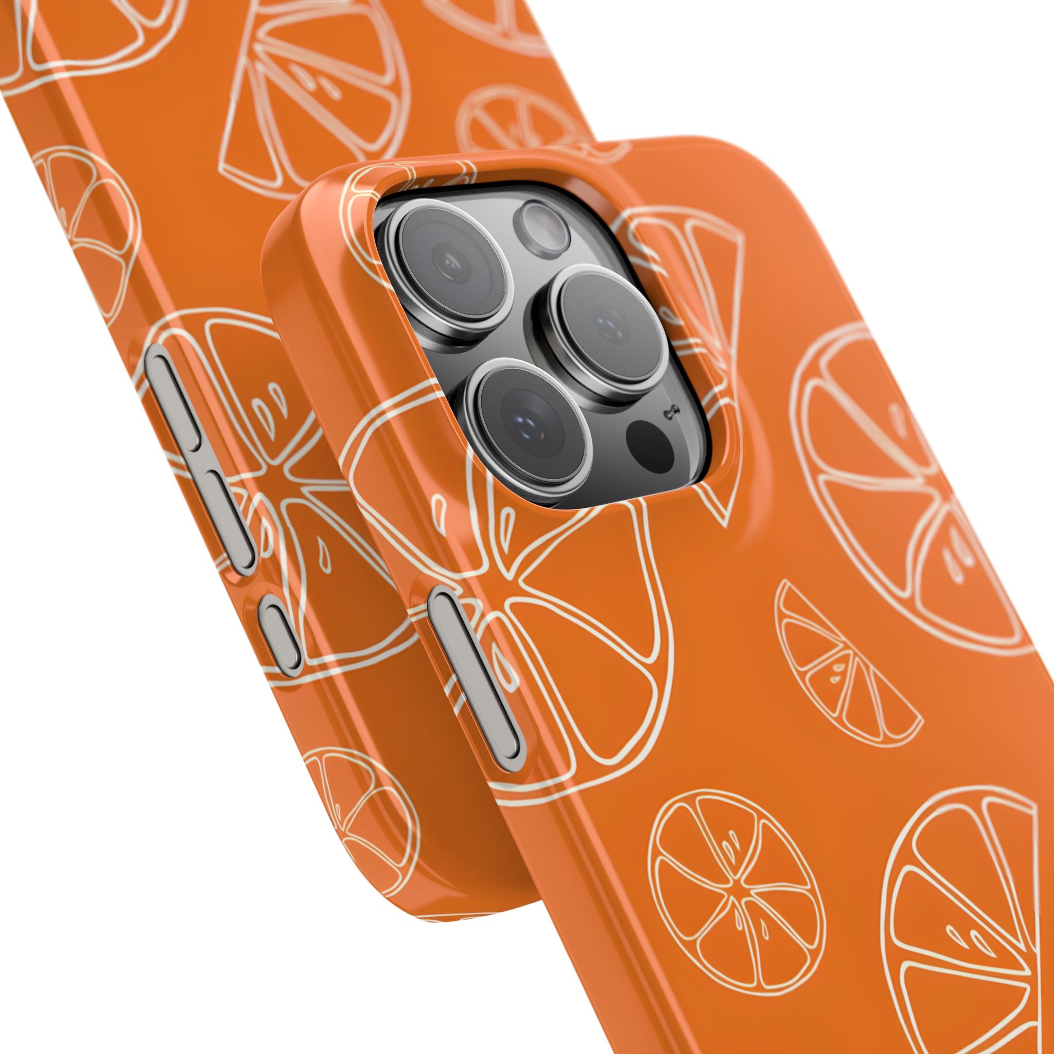 Citrus Orange Slices Slim Phone Case for iPhone