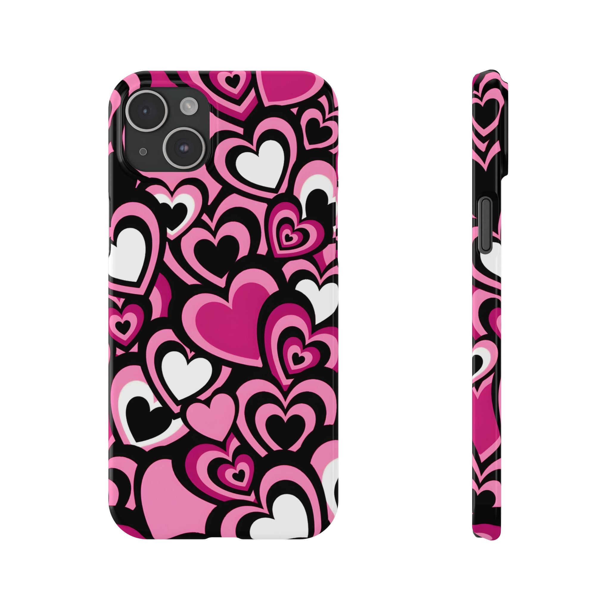 Heart Pattern Slim Phone Case for iPhone