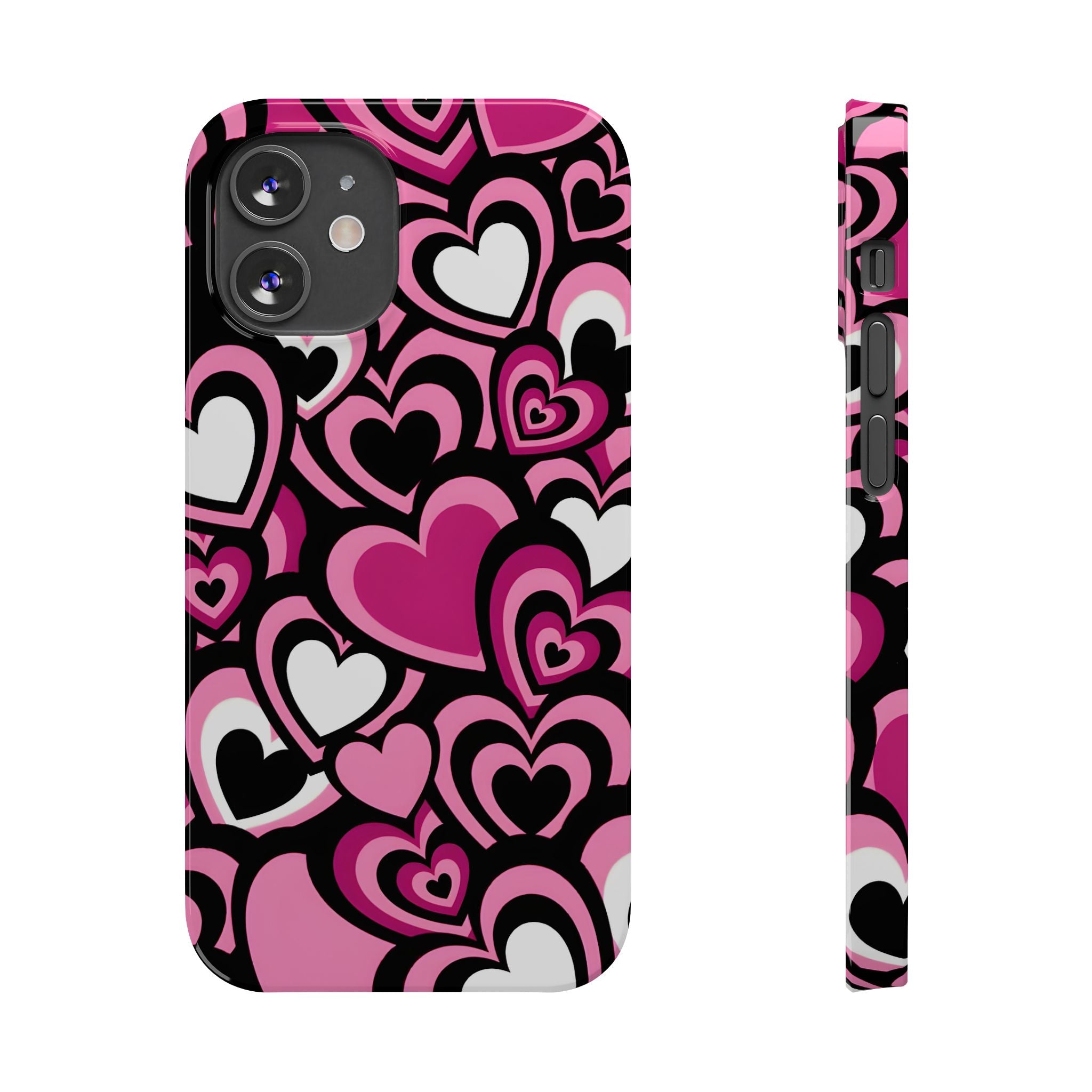 Heart Pattern Slim Phone Case for iPhone