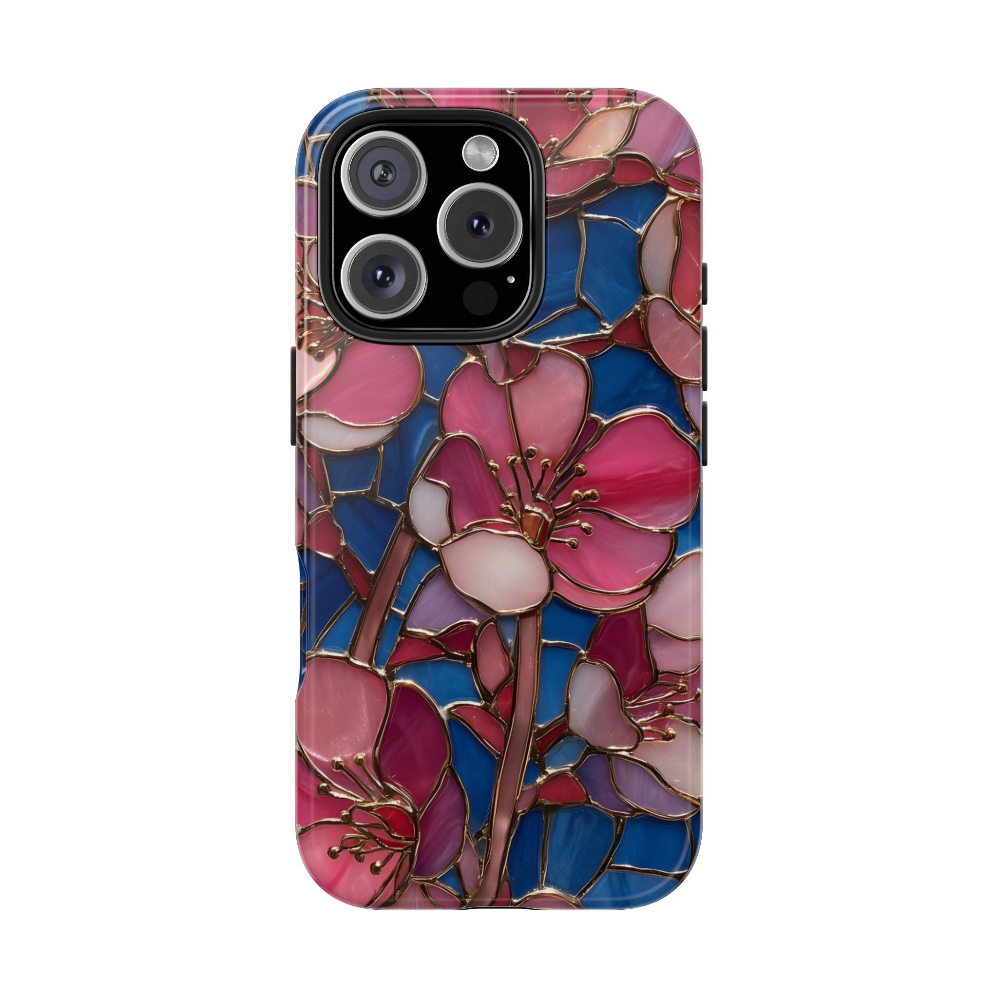 Floral Stained Glass Inspired Phone Case for iPhone and Samsung Galaxy Series