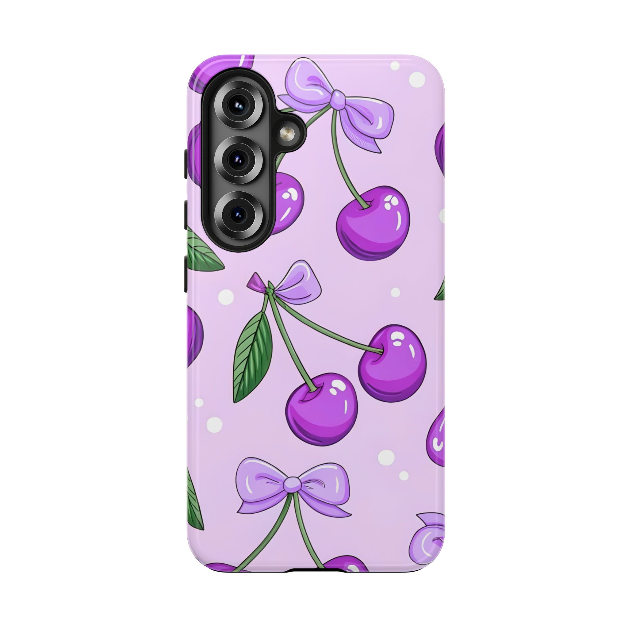 Purple Cherry Phone Case for iPhone and Samsung Galaxy Series