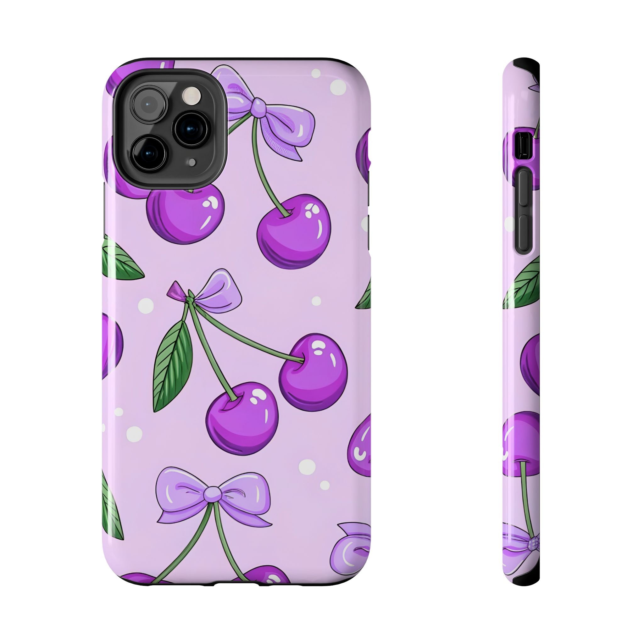 Purple Cherry Phone Case for iPhone and Samsung Galaxy Series