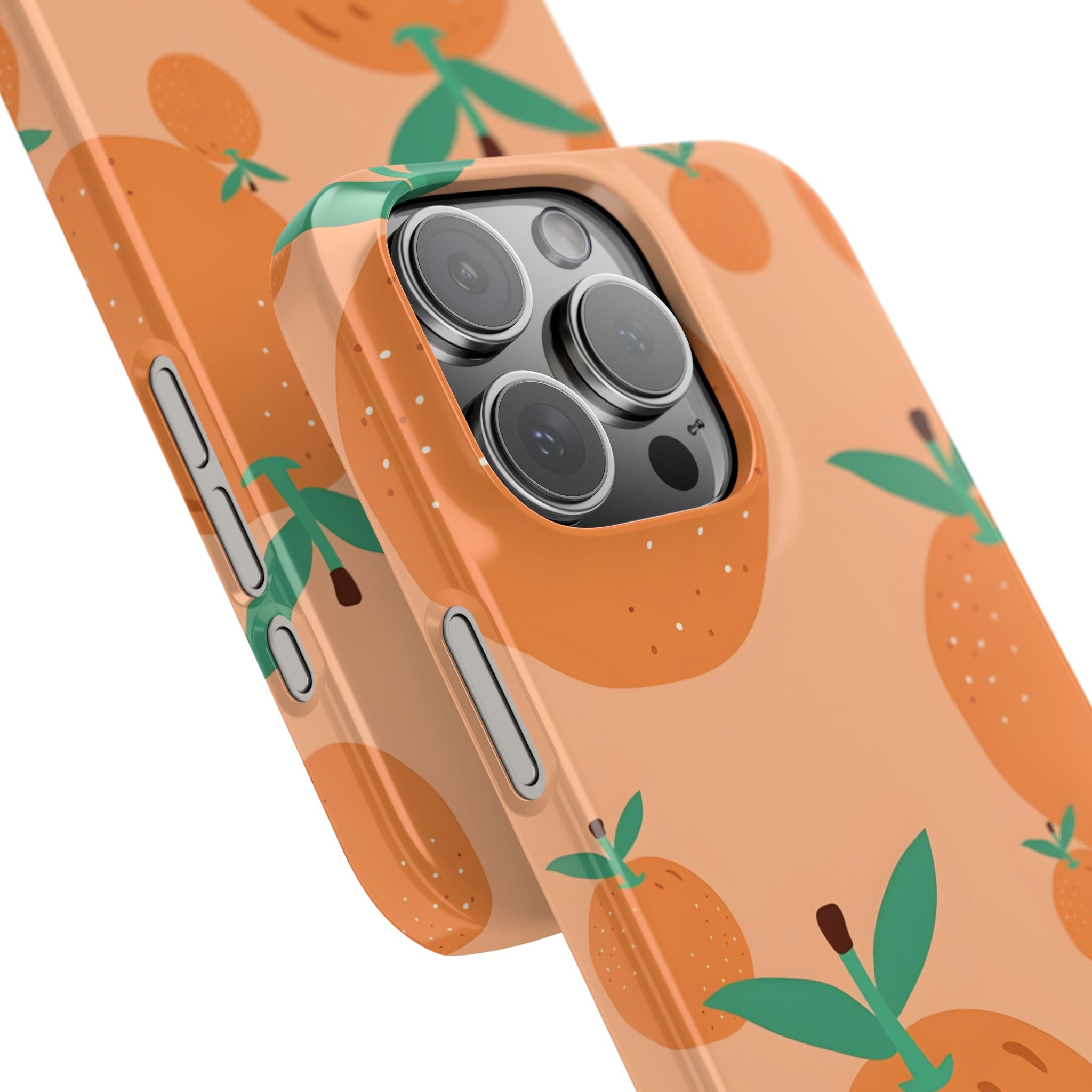 Round Oranges Slim Phone Case for iPhone